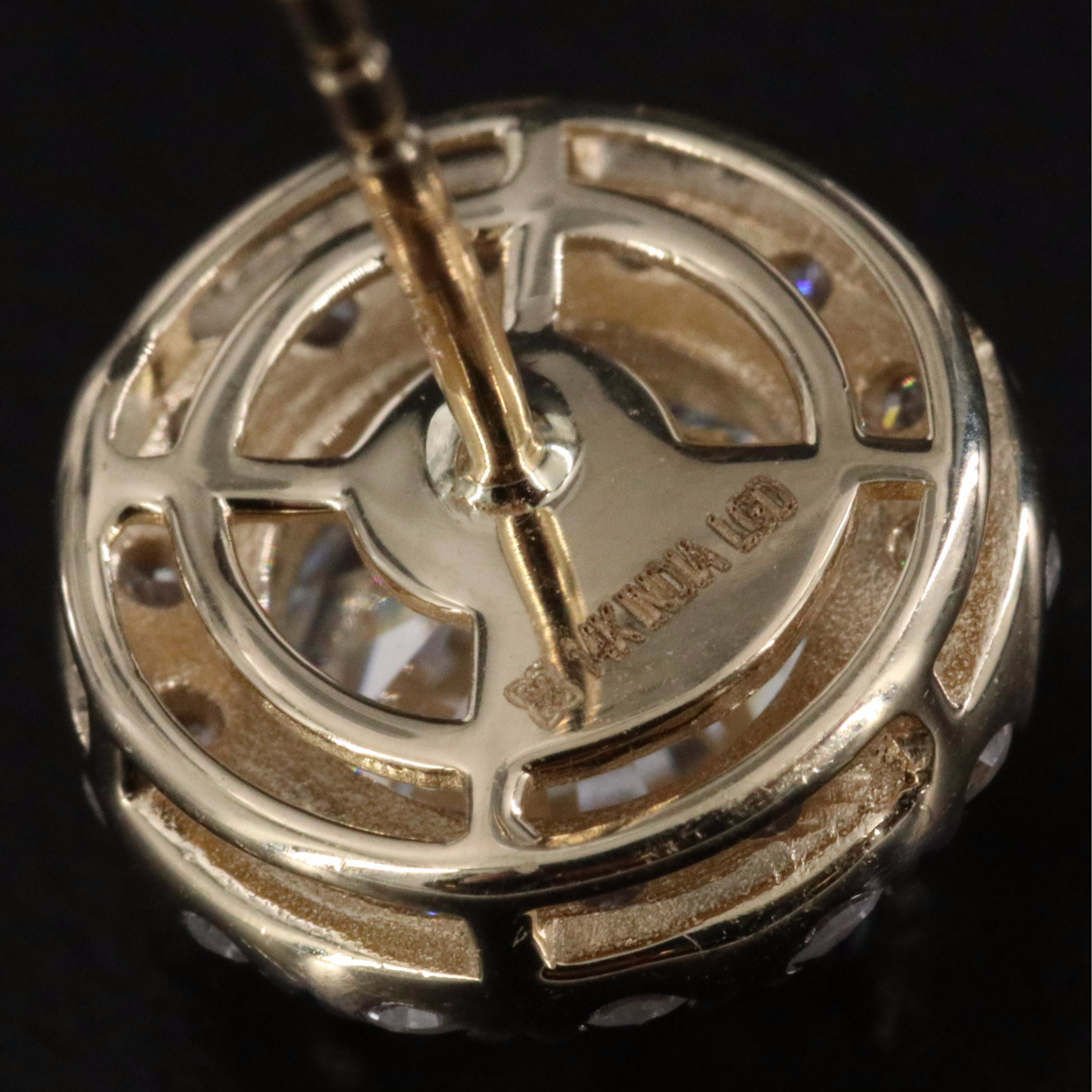 14K 4.90 CTW Lab Grown Diamond Halo Earrings