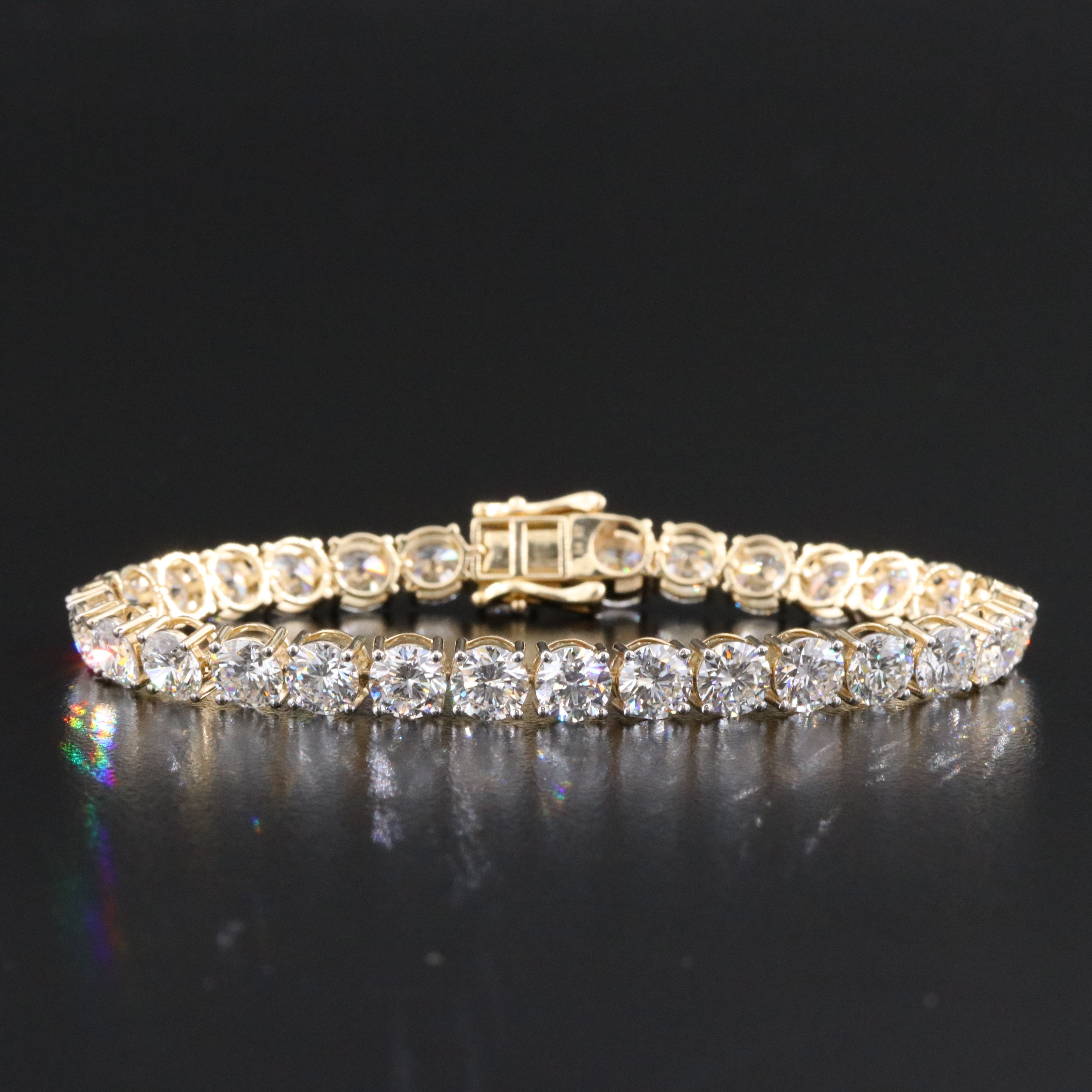 14K 18.26 CTW Lab Grown Diamond Line Bracelet