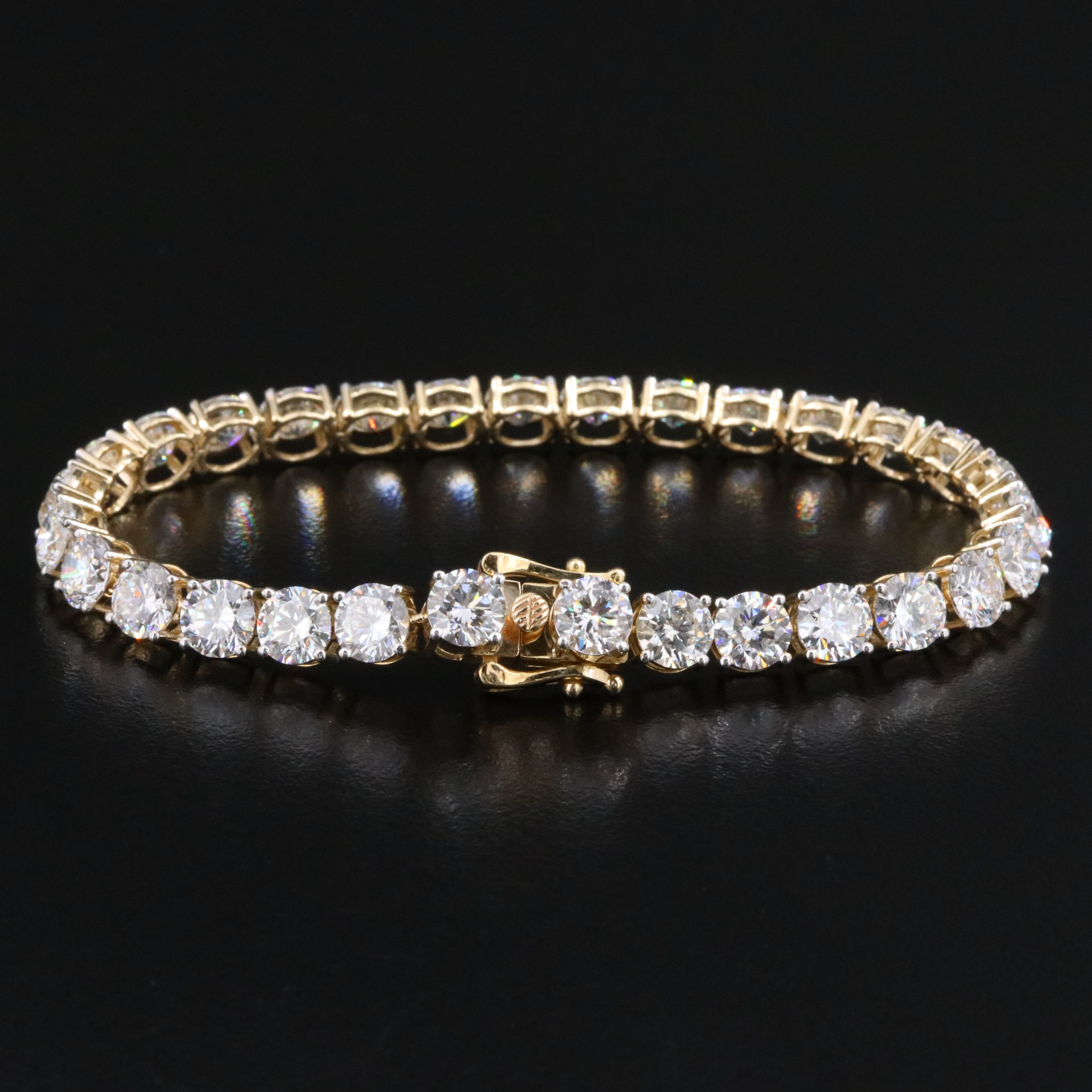 14K 18.26 CTW Lab Grown Diamond Line Bracelet