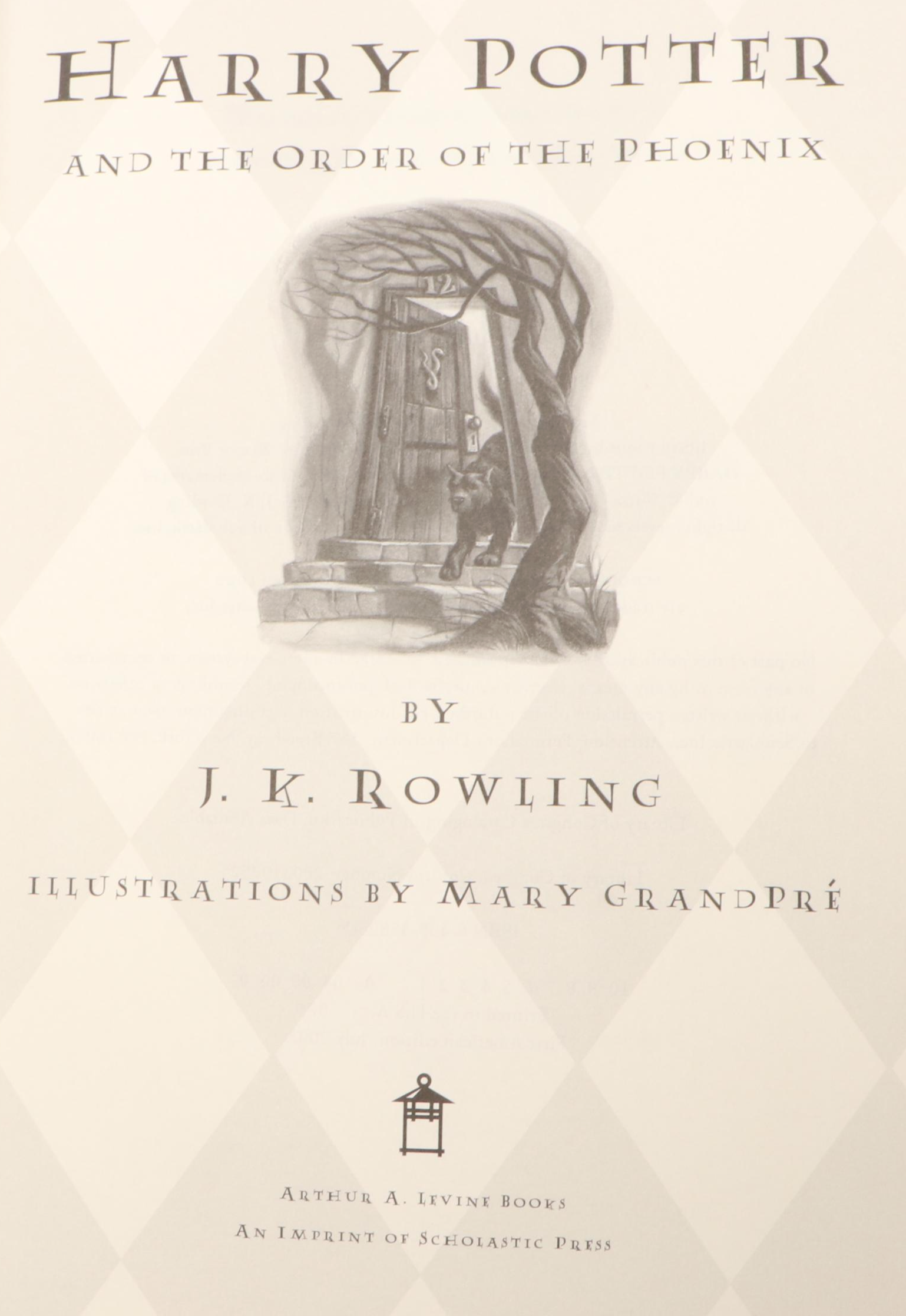 First American Edition with Six First Printings "Harry Potter" by J. K. Rowling