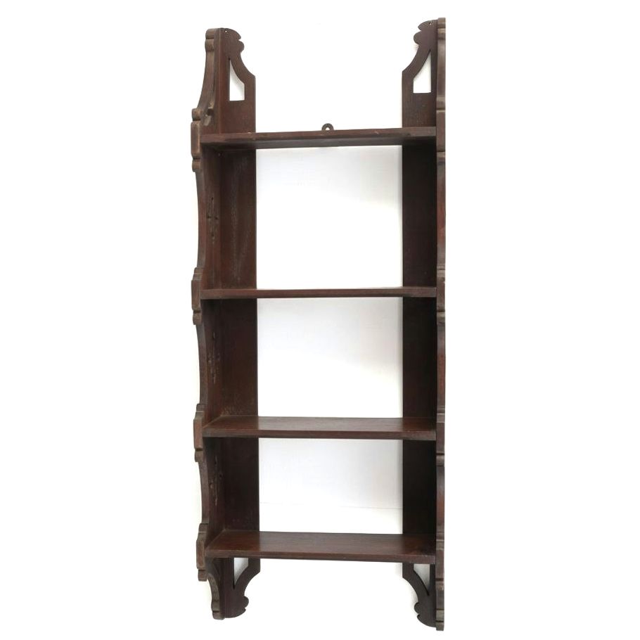 Art Nouveau Style Wooden Wall Shelving