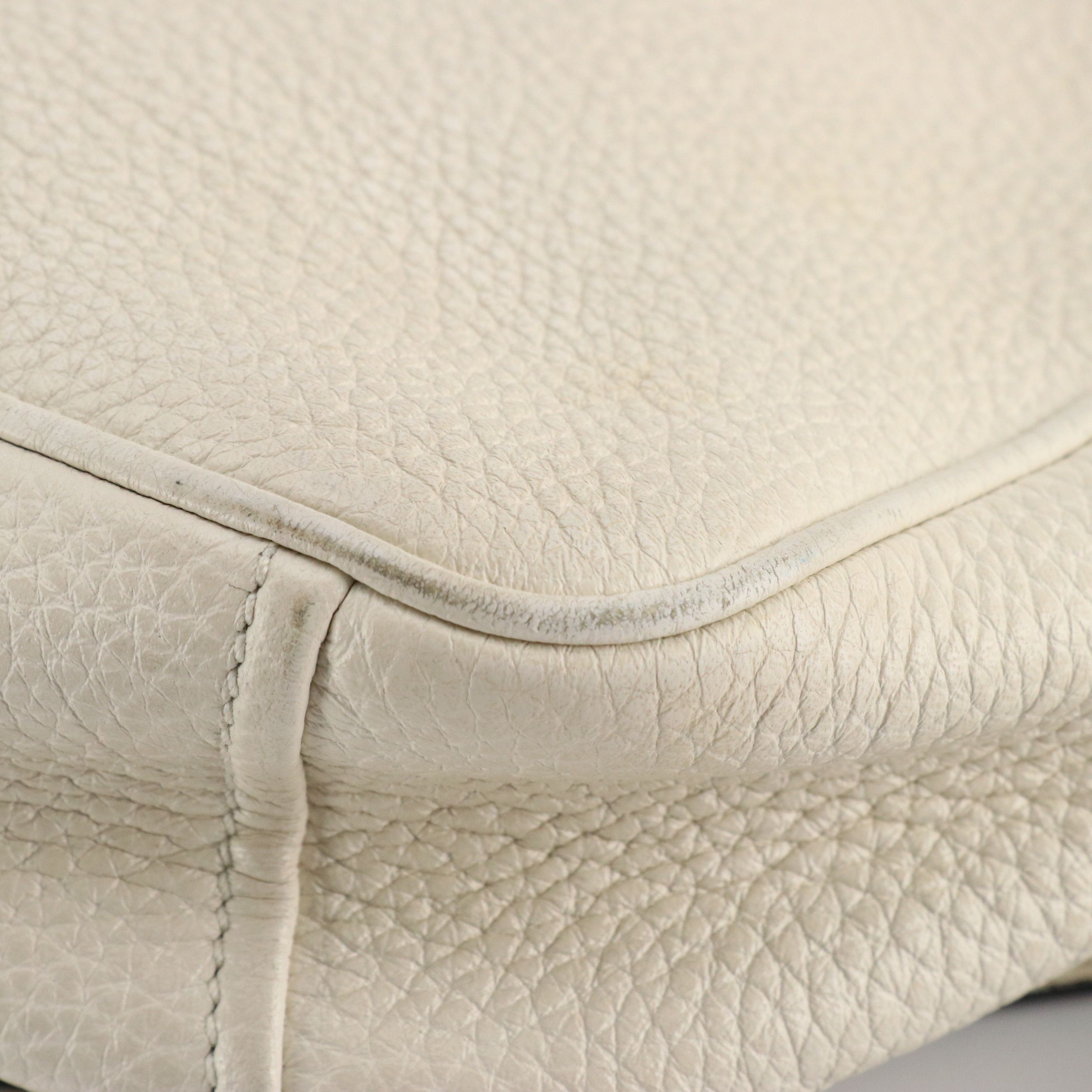 Prada Zip-Around Crossbody Bag in Ivory Grained Calfskin Leather