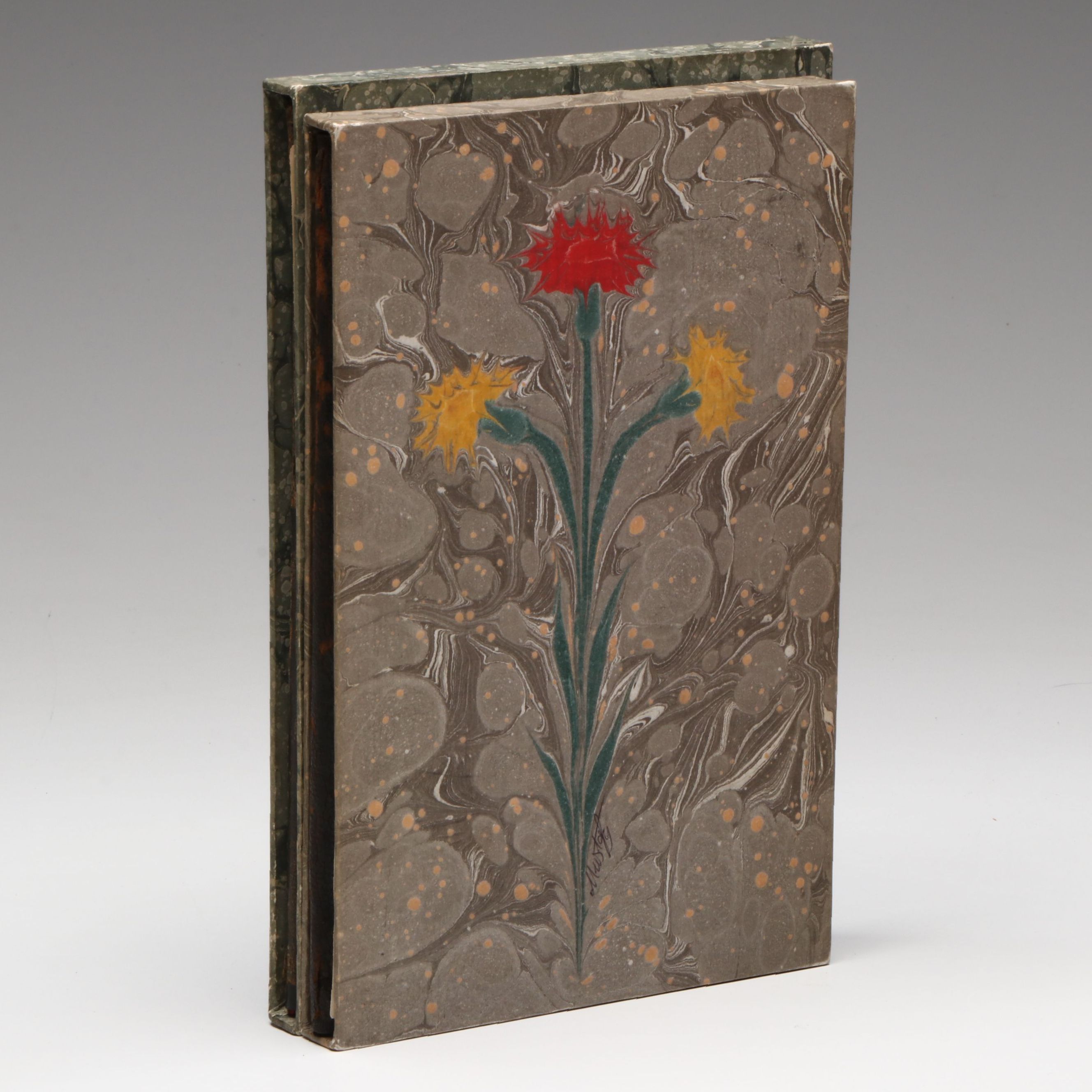 Ottoman Qur'an & Waqf-nama in Mustafa Düzgünman Ebru Slipcases, 18-19th Century