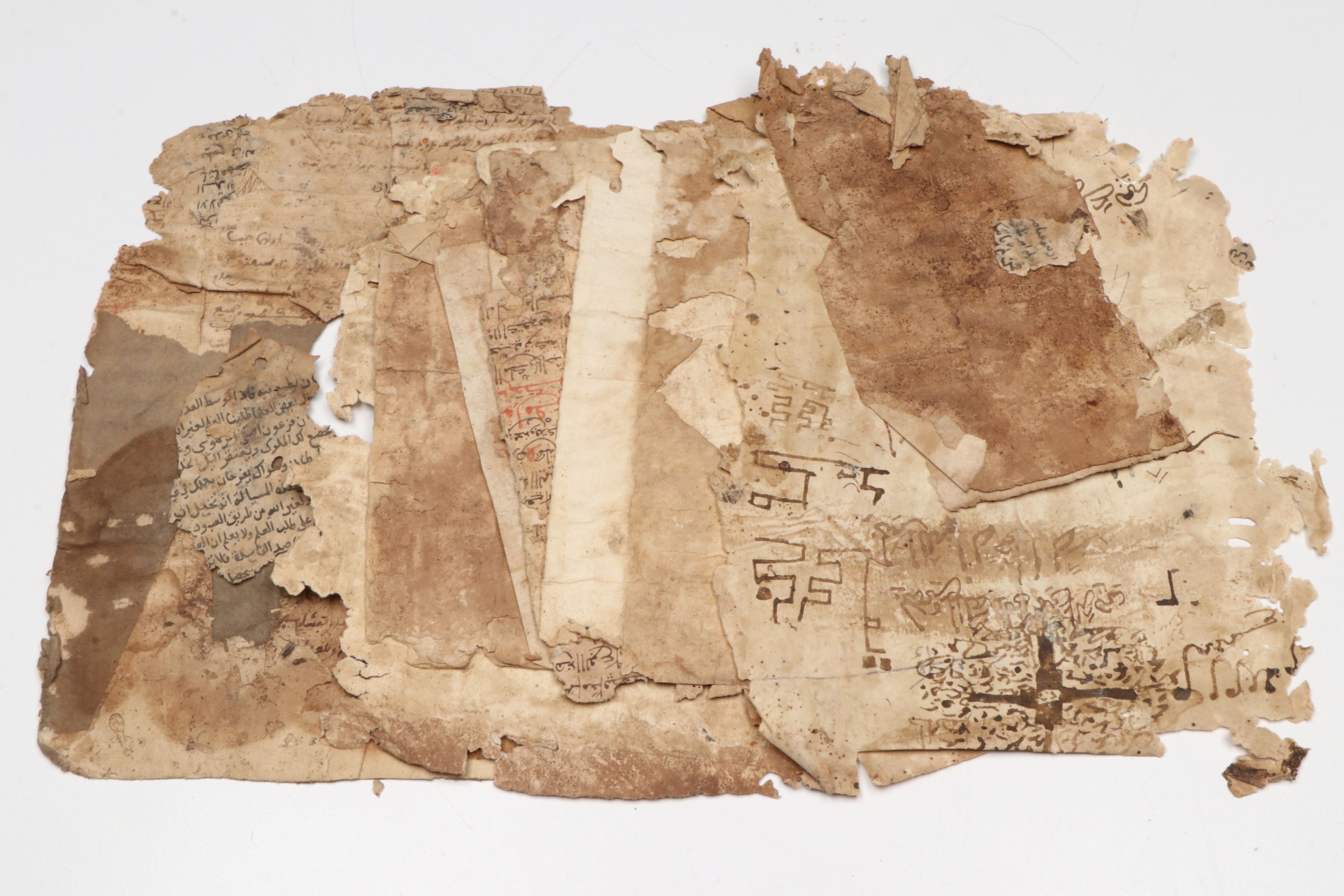 Two Late 18th/Mid 19th C. Unbound Qur'an Illuminated Manuscripts in 20th C. Box