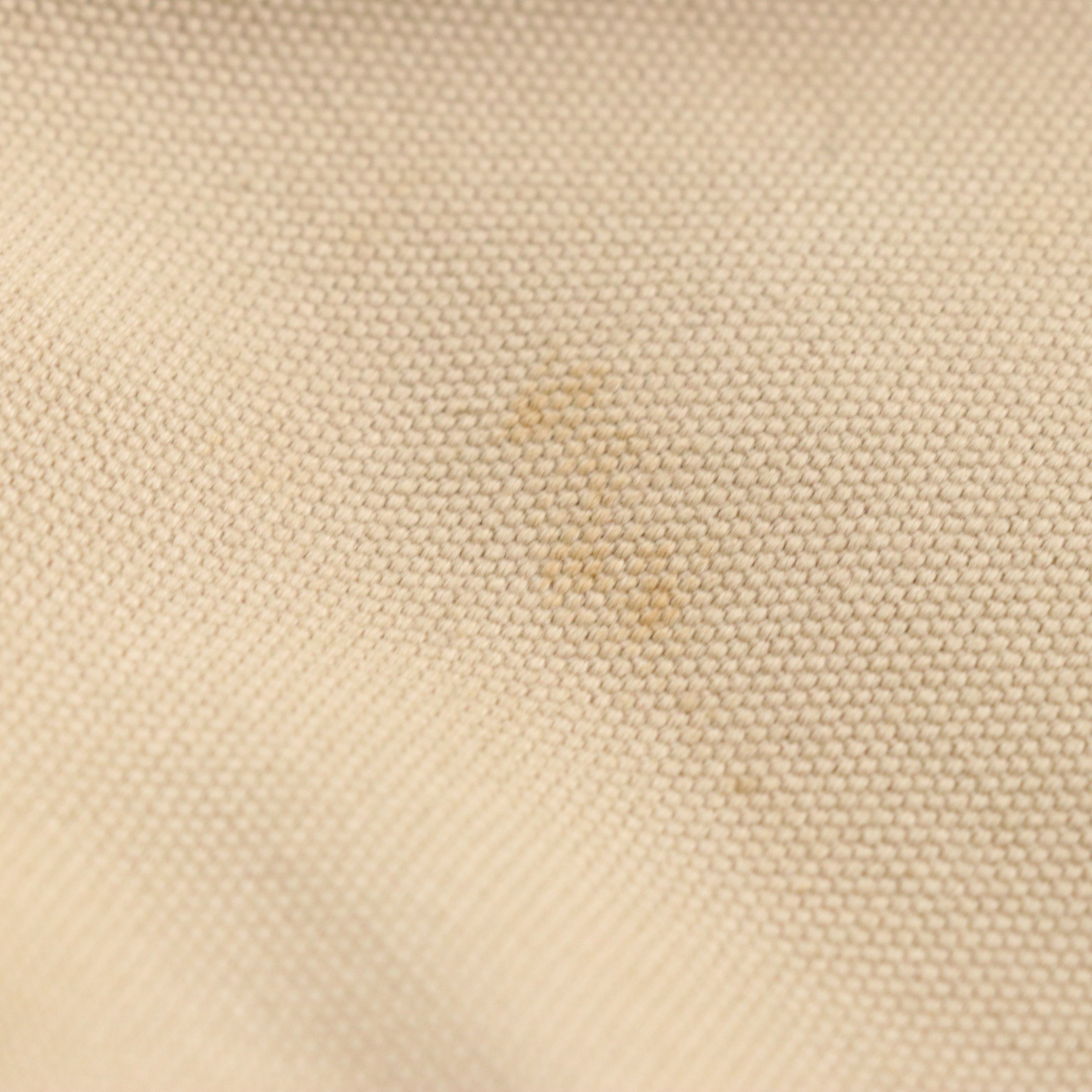 Prada Beige Canvas and Blue Leather Hobo Shoulder Bag