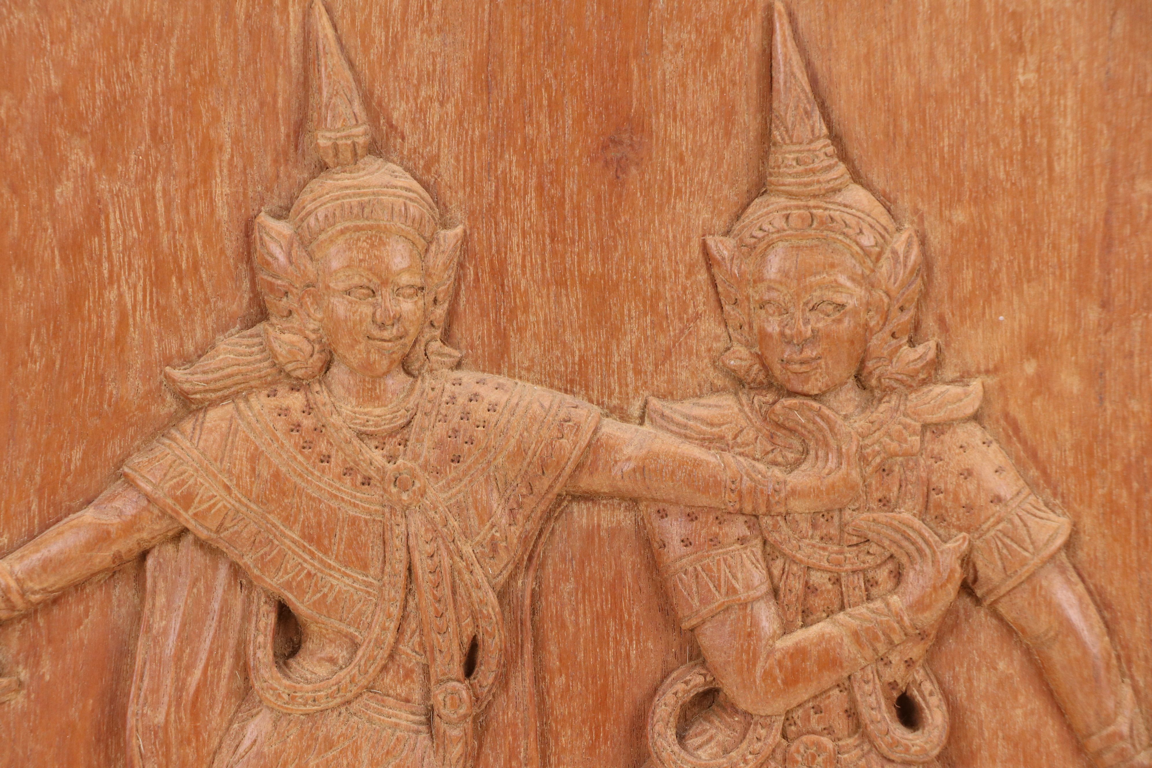 Japanese Hand-Carved Wooden Noh Theater Mask and Other Asian Wood Pieces