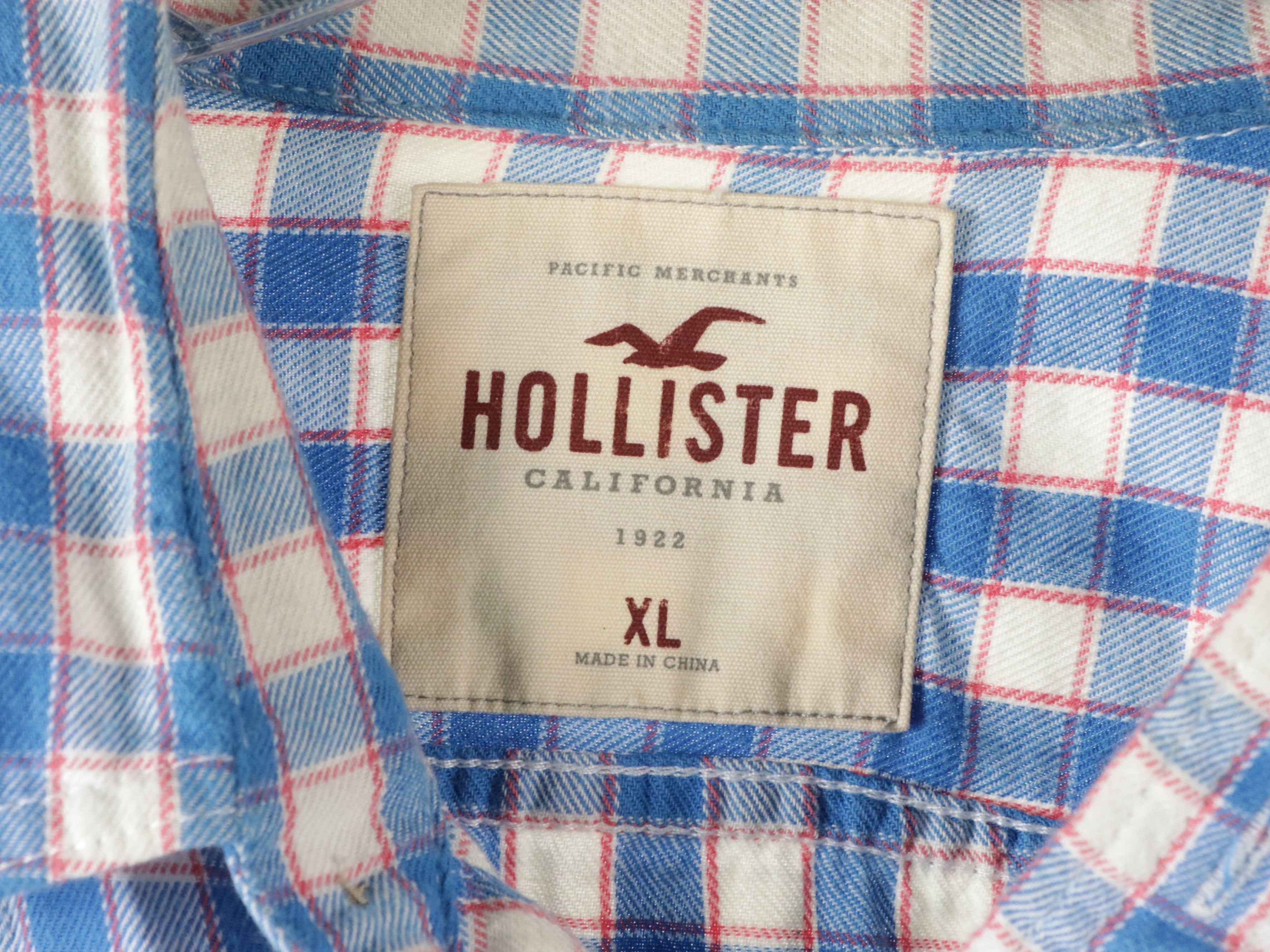 Men's Hollister, Abercrombie & Fitch, and Nautica Colorful Flannel Shirts