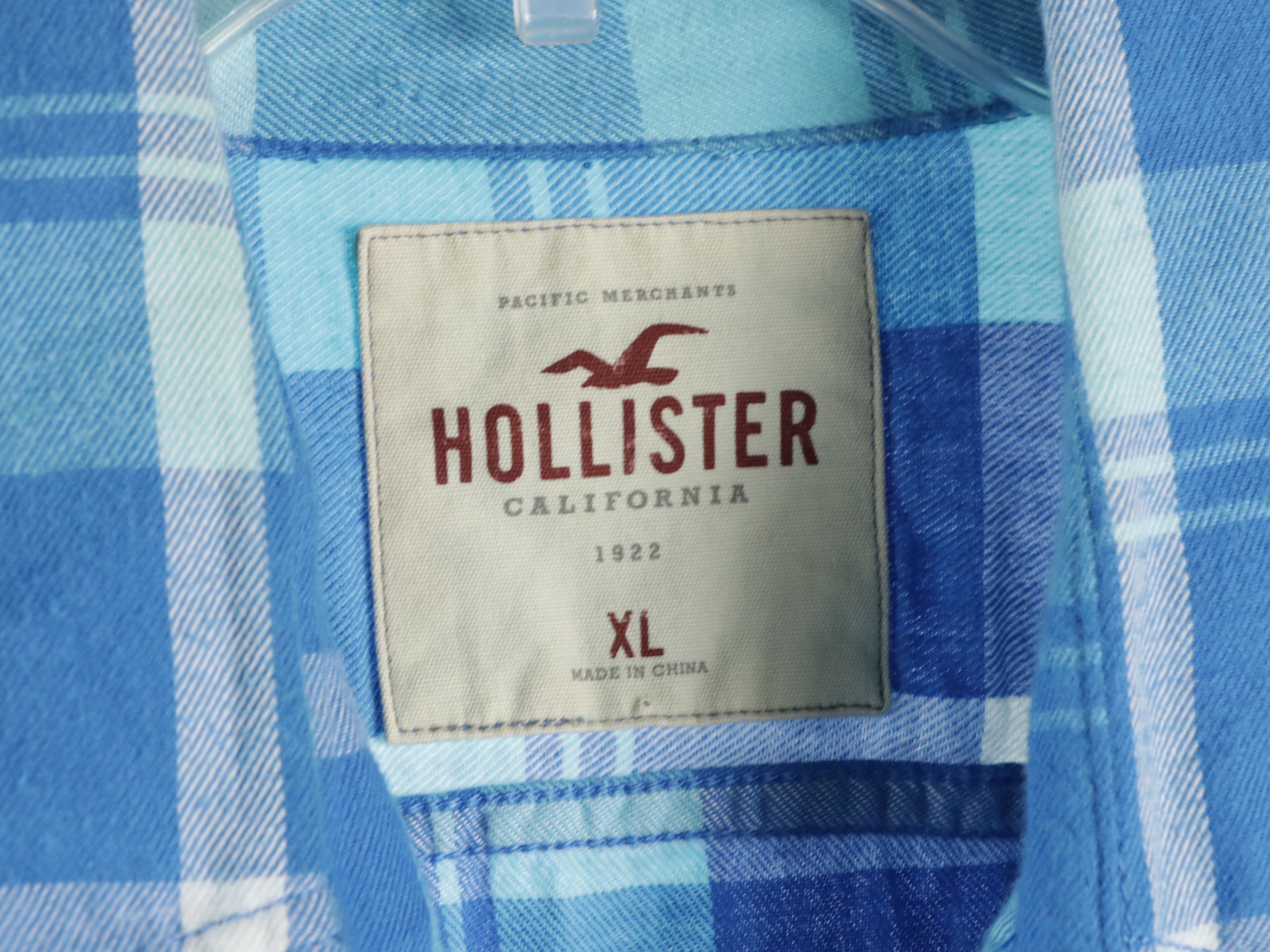 Men's Hollister, Abercrombie & Fitch, and Nautica Colorful Flannel Shirts