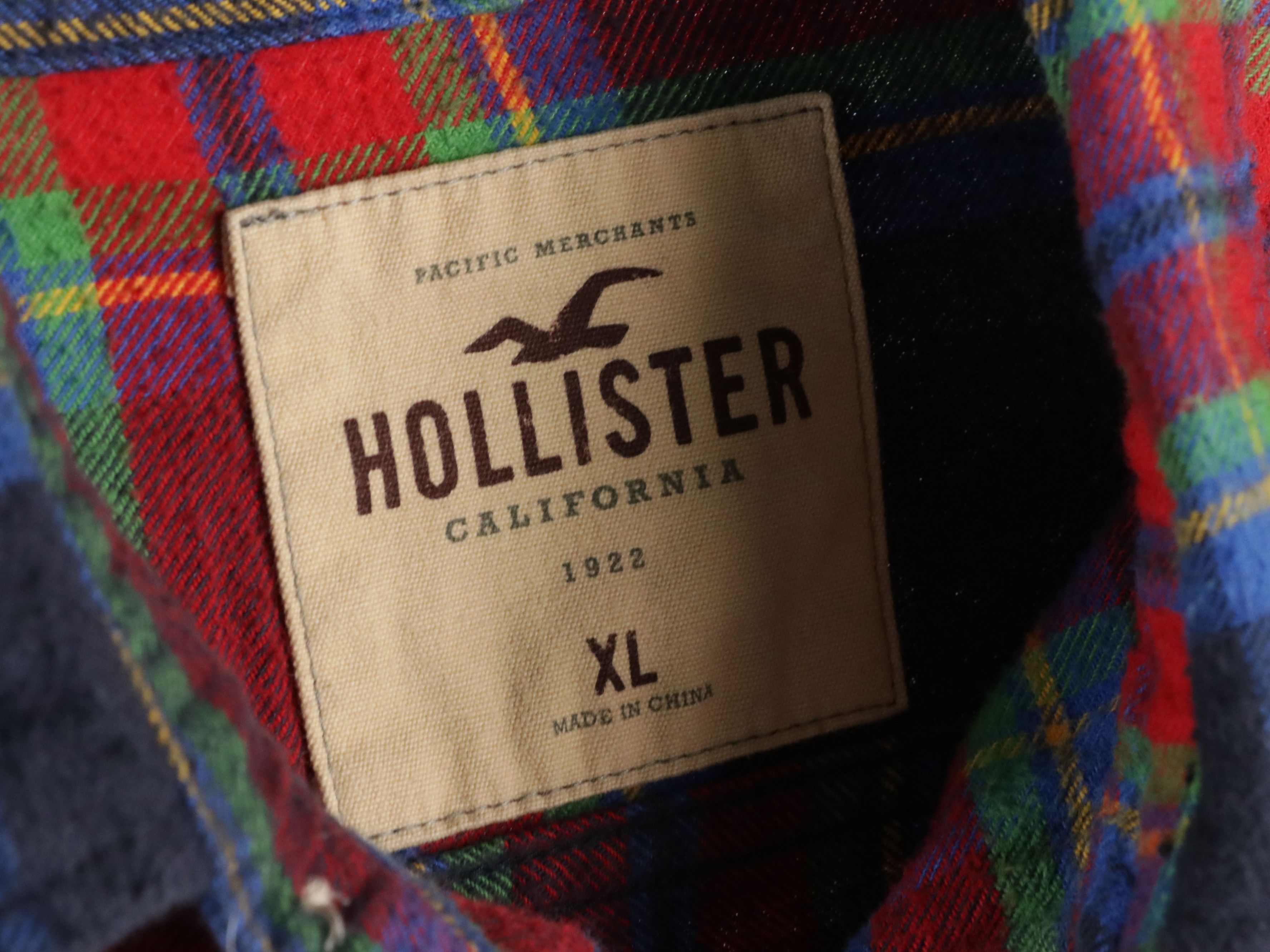 Men's Hollister, Abercrombie & Fitch, and Nautica Colorful Flannel Shirts