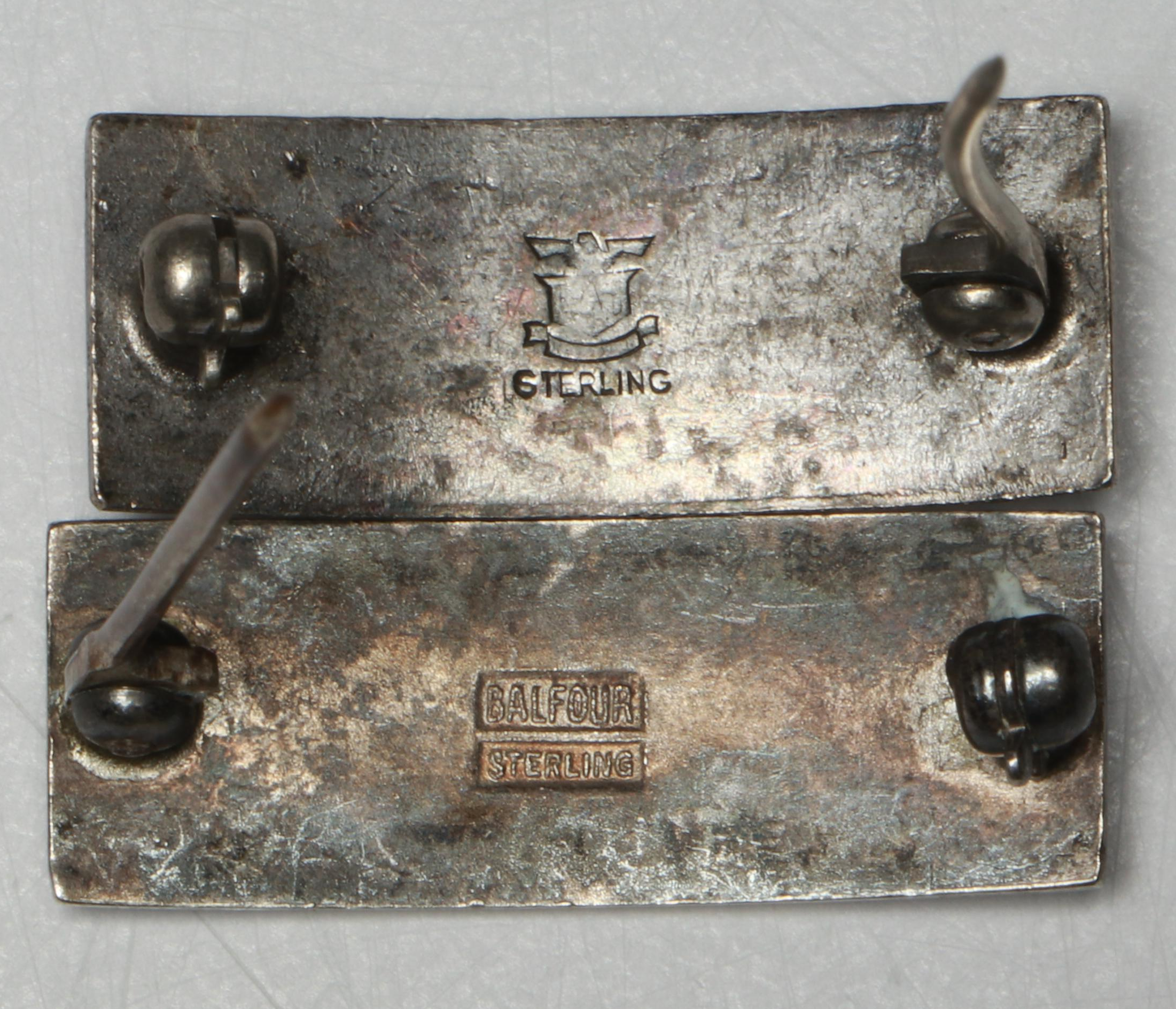 World War II Era Sterling Silver Air Crew Badge, Rank Bar Pins and More