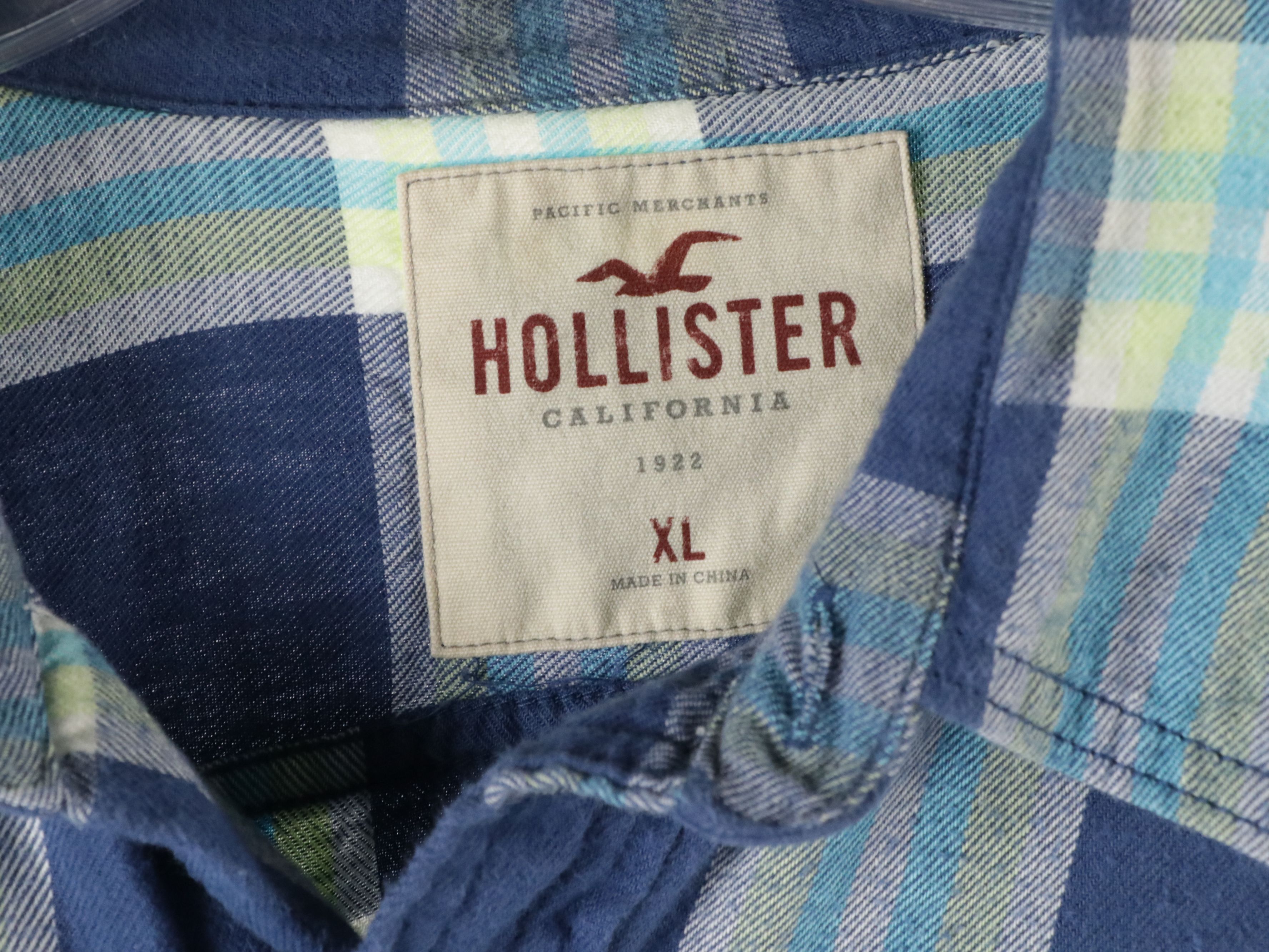 Men's Hollister, Abercrombie & Fitch, and Nautica Colorful Flannel Shirts