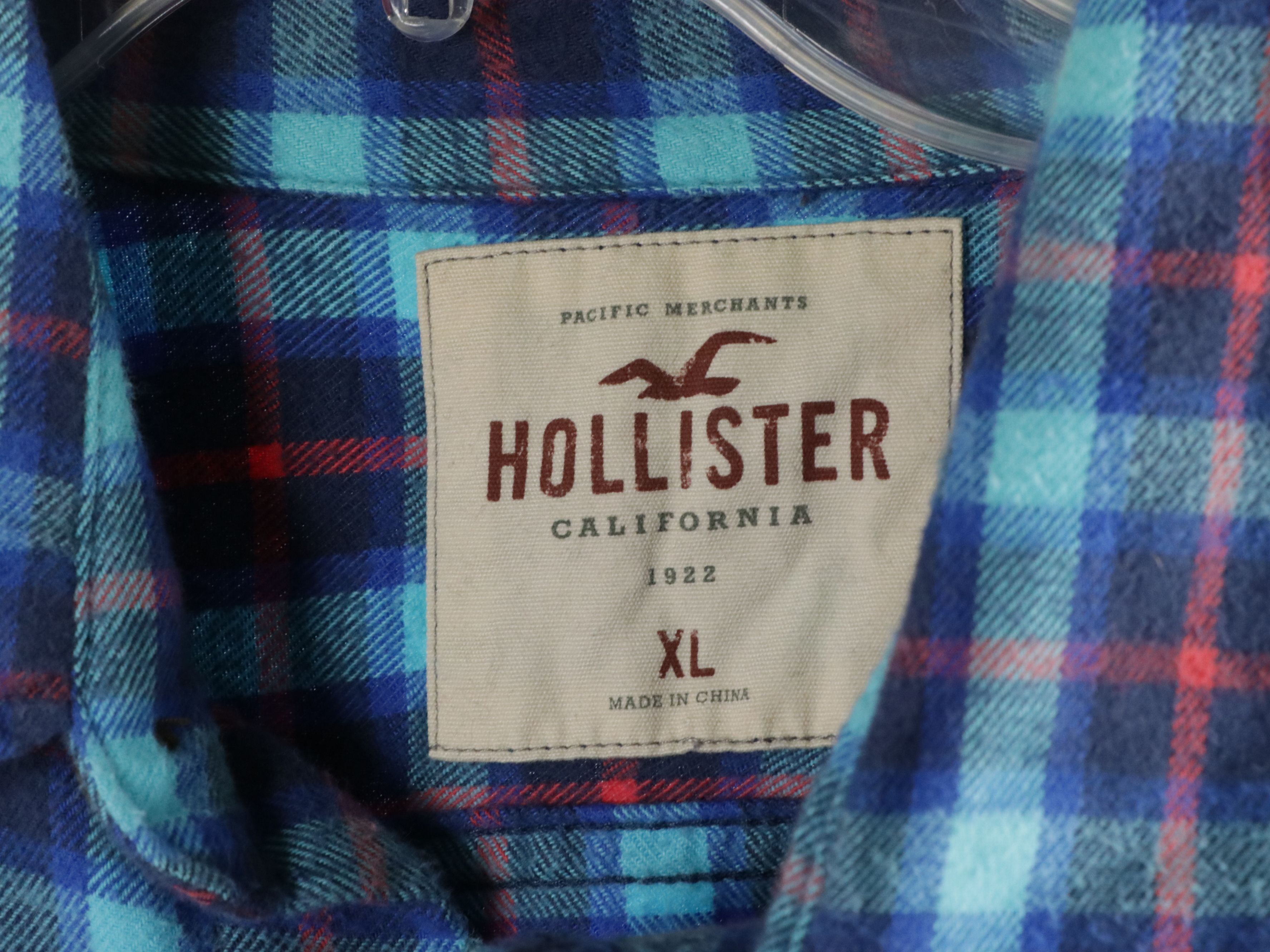 Men's Hollister, Abercrombie & Fitch, and Nautica Colorful Flannel Shirts