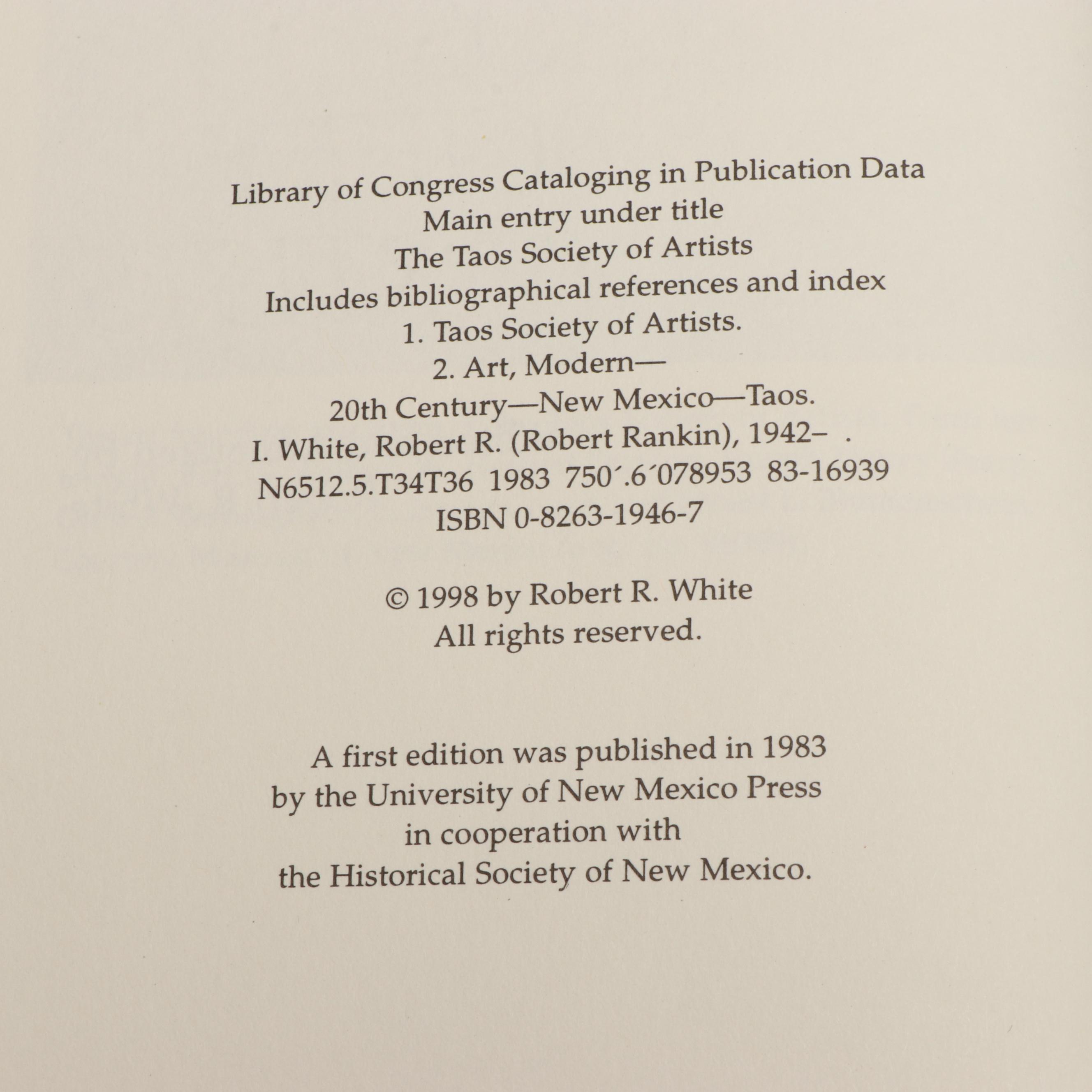 "The Taos Society of Artists," "Westward America," and More History Nonfiction