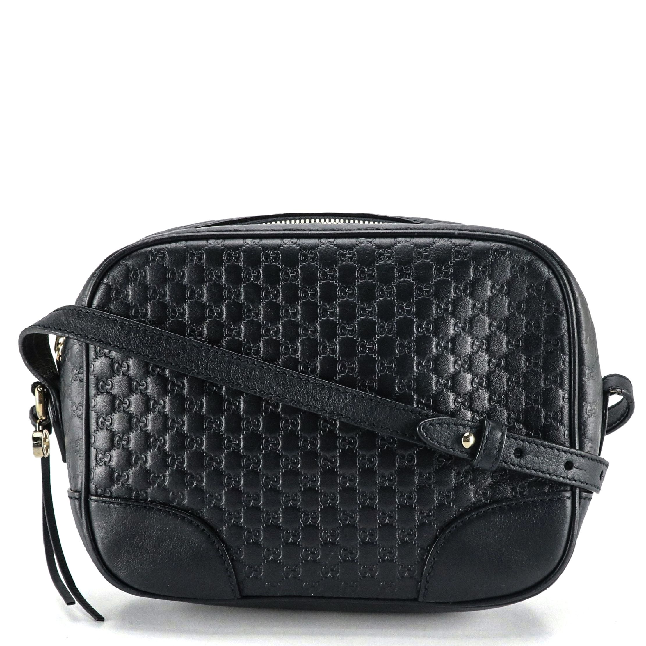 Gucci Bree Mini Messenger Crossbody Bag in Navy Microguccissima Calf Leather