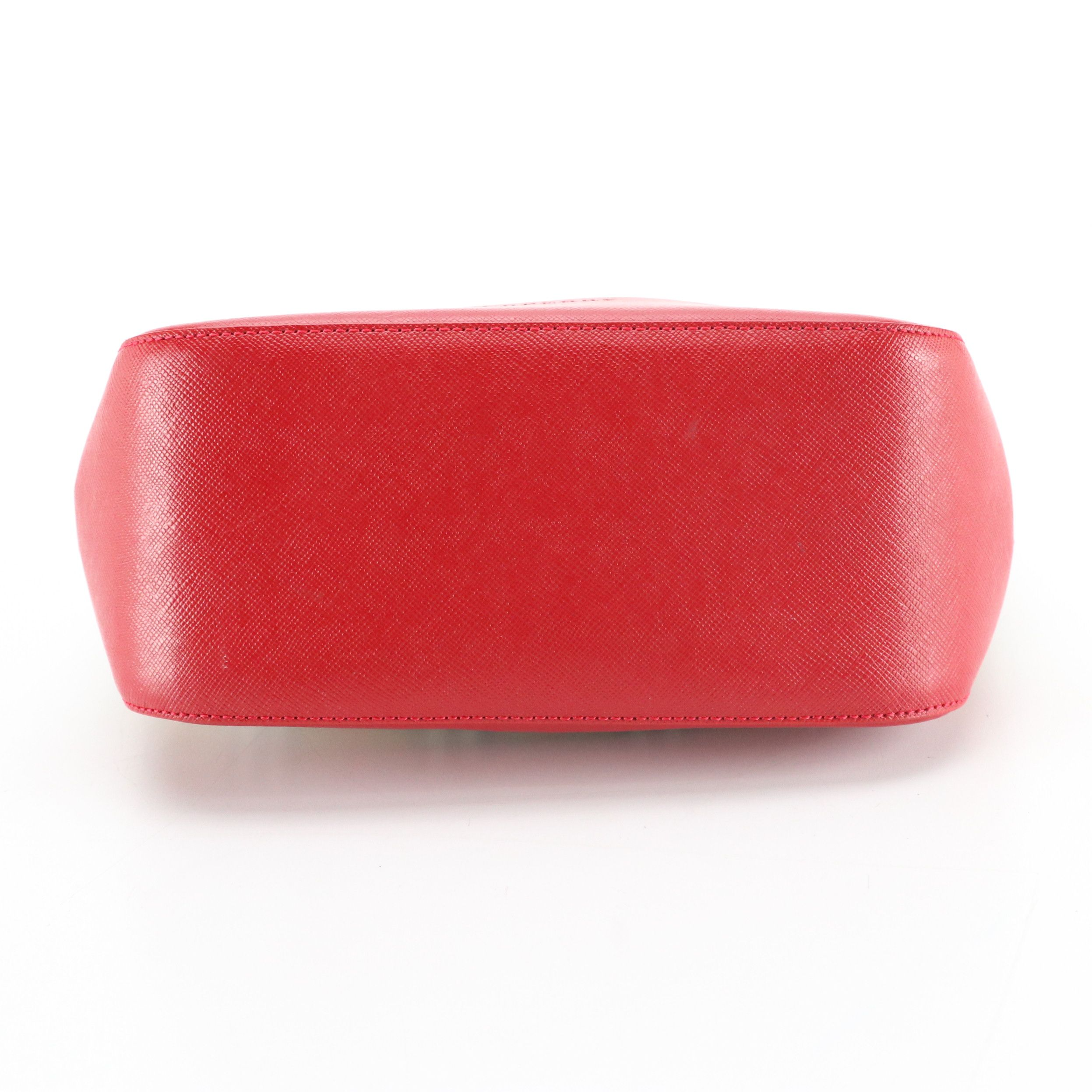 Burberry Mini Handbag in Haymarket Check Canvas and Red Saffiano Leather Trim