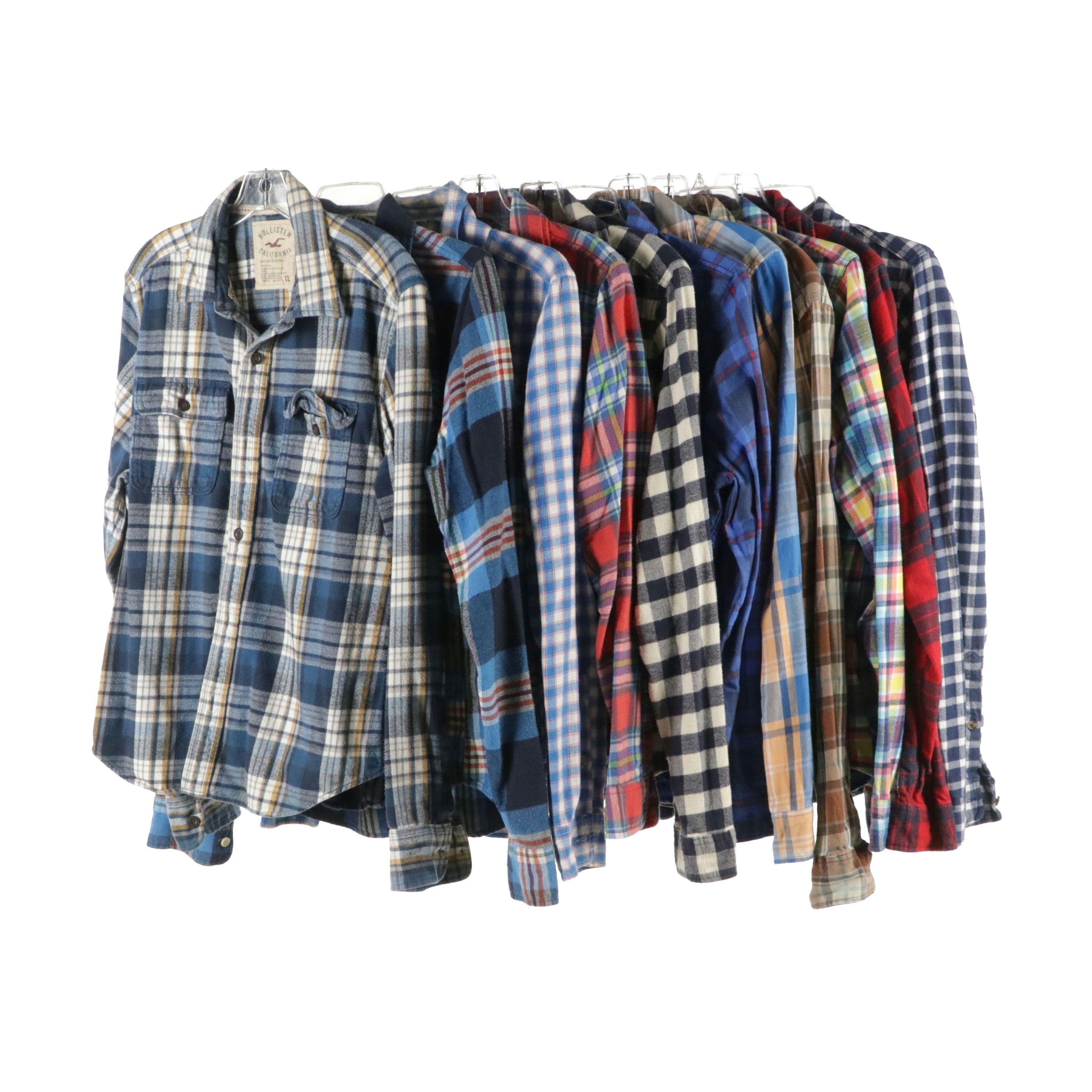 Men's Hollister Colorful Flannel Shirts