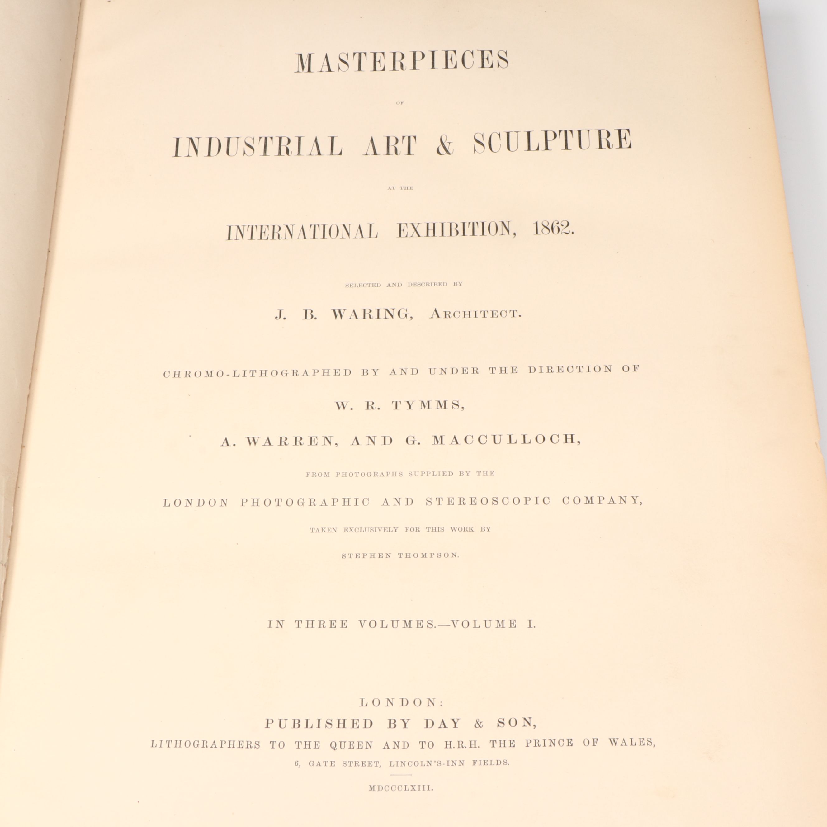 "Masterpieces of Industrial Art and Sculpture" Three-Volume Set, 1863