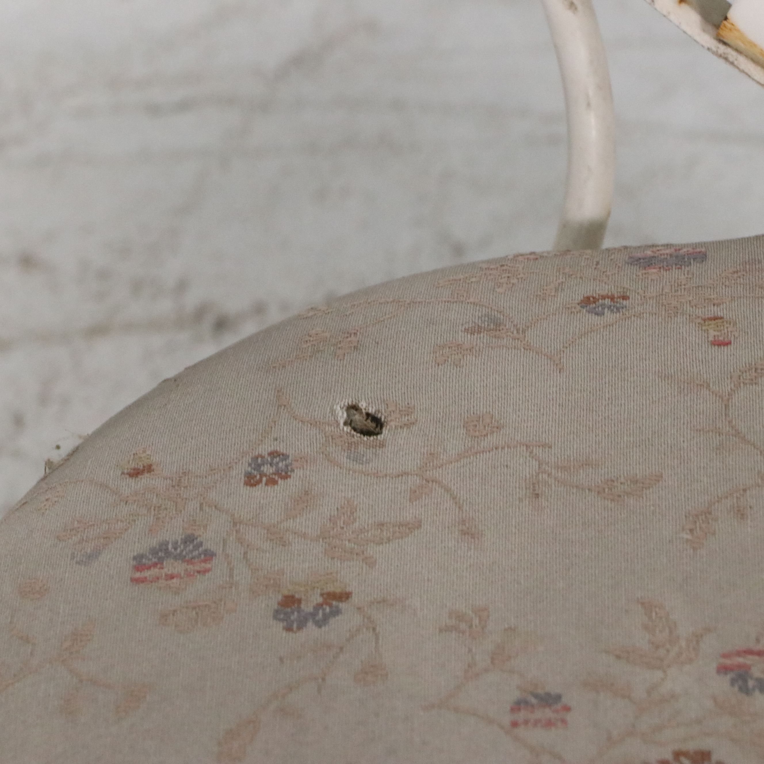 Five Piece Metal Patio Dining Set with Francois Carre Sunburst Style Chairs