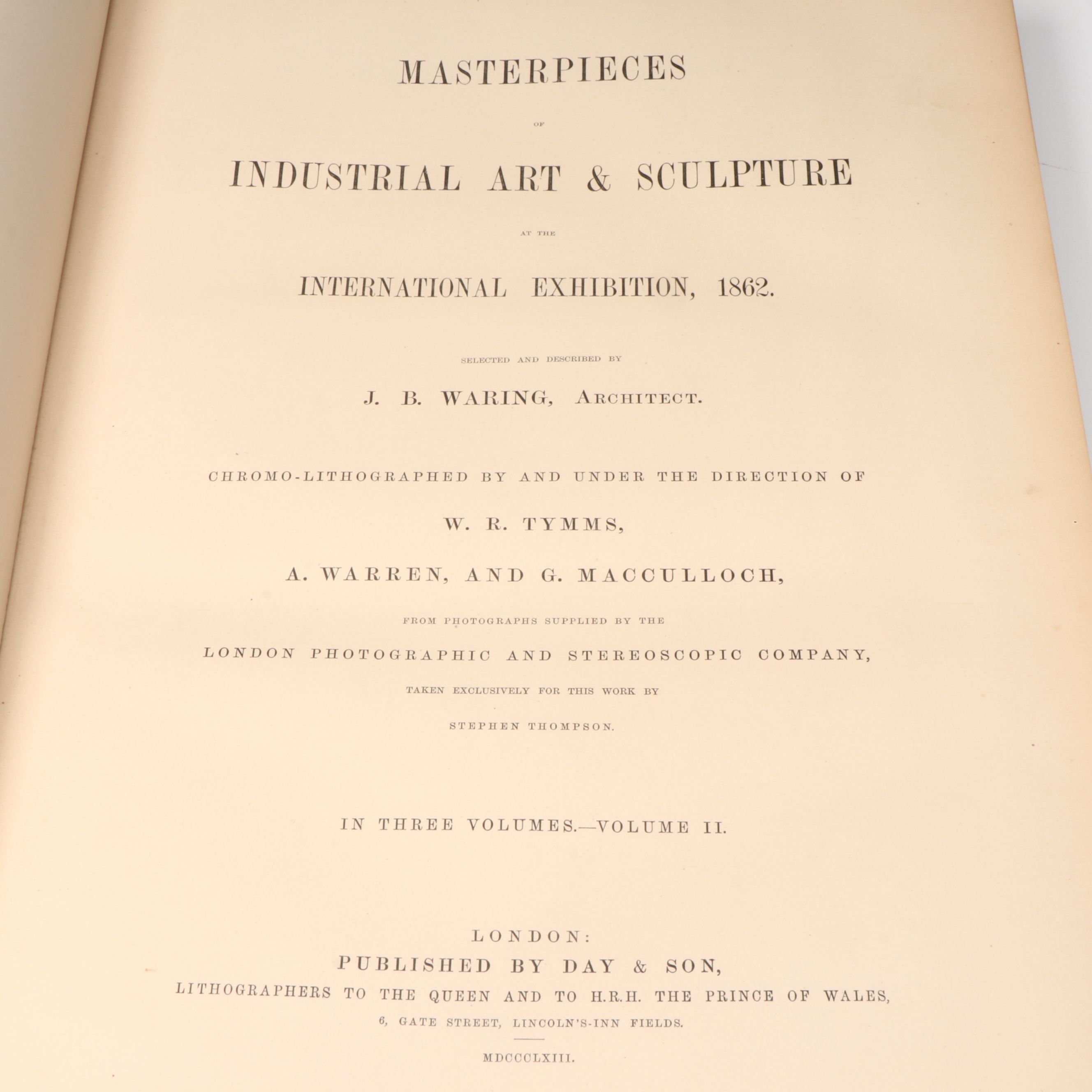 "Masterpieces of Industrial Art and Sculpture" Three-Volume Set, 1863