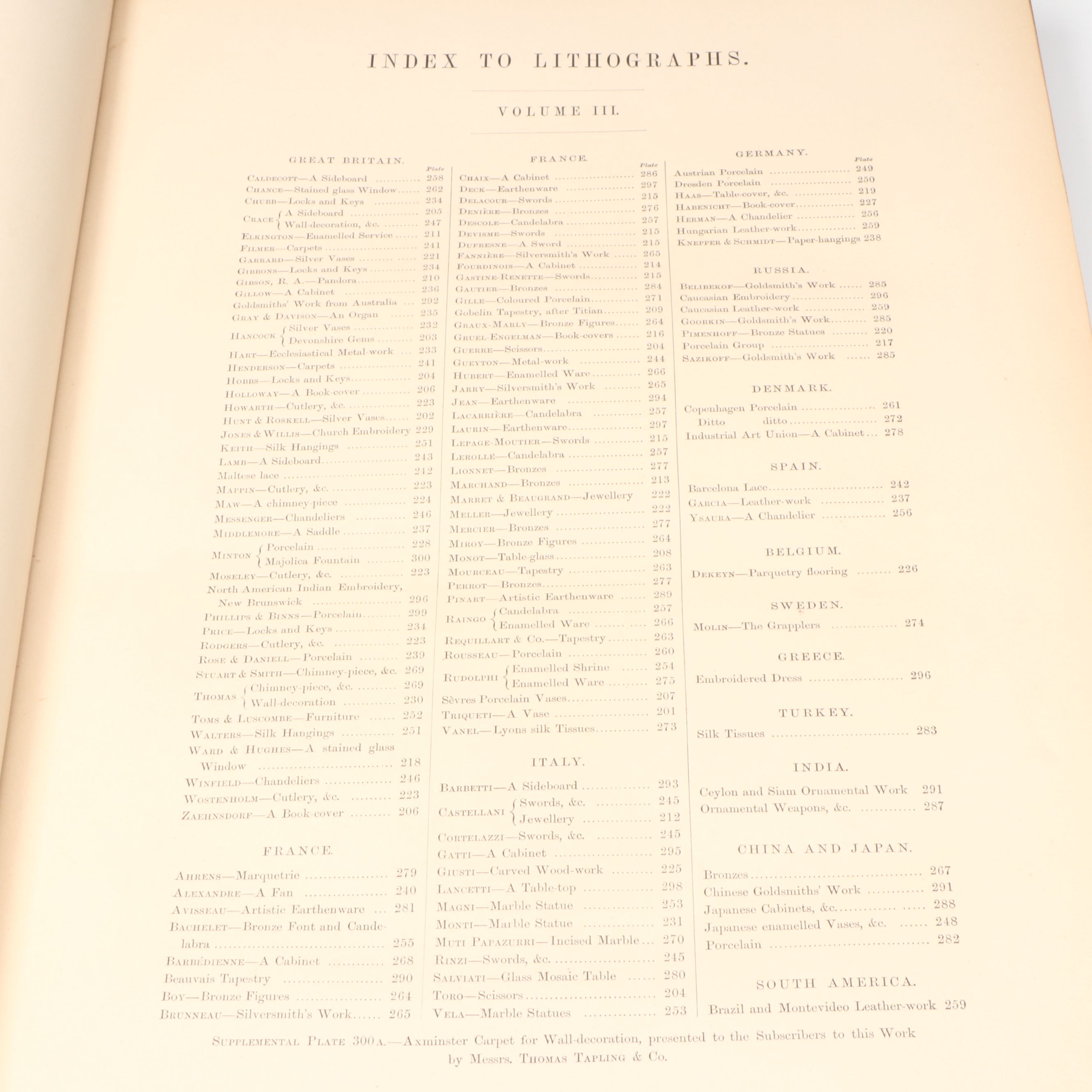 "Masterpieces of Industrial Art and Sculpture" Three-Volume Set, 1863