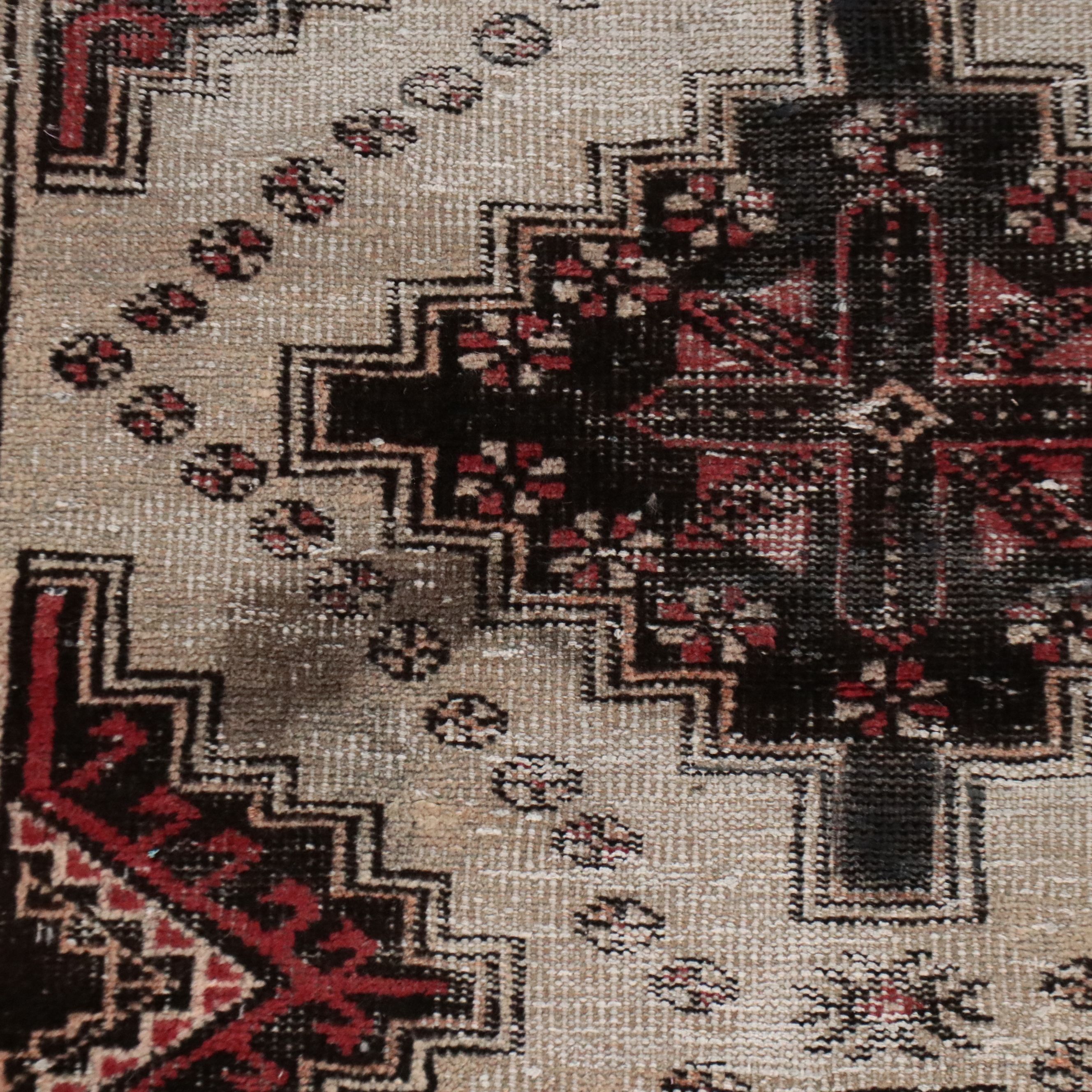 3'8 x 6'2 Hand-Knotted Afghani Turkmen Style Area Rug
