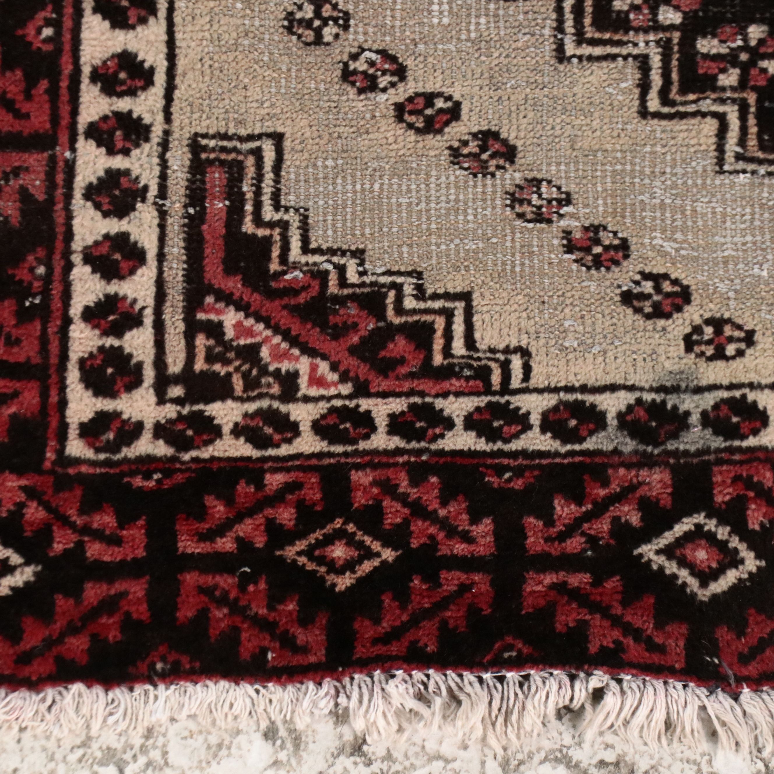 3'8 x 6'2 Hand-Knotted Afghani Turkmen Style Area Rug