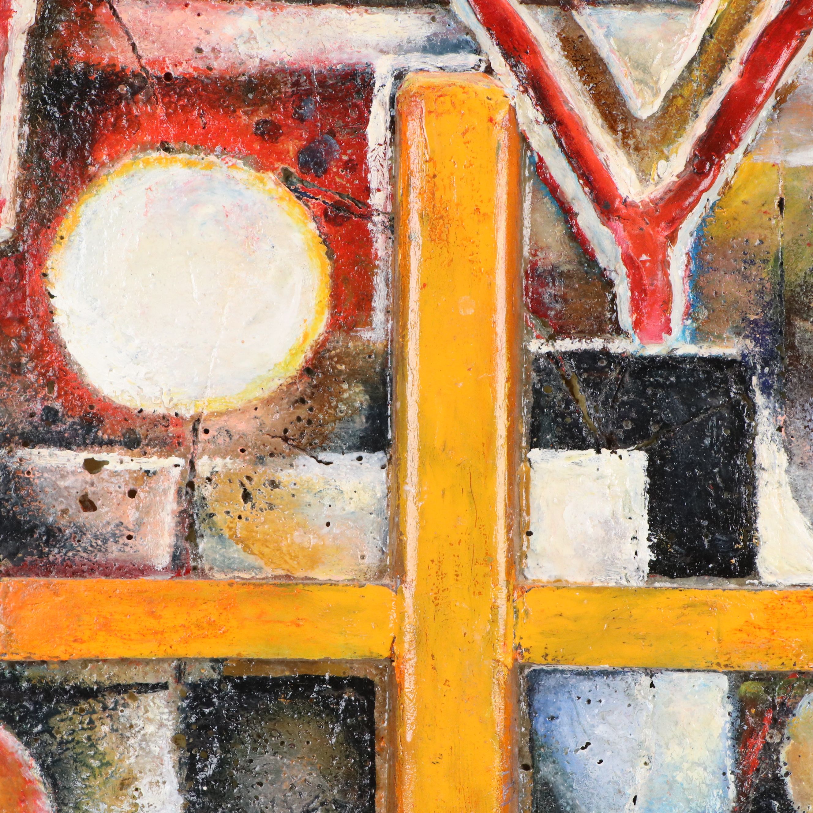 Nikolay Manuylov "Kuk" Non-Objective Mixed Media Painting, Late 20th Century