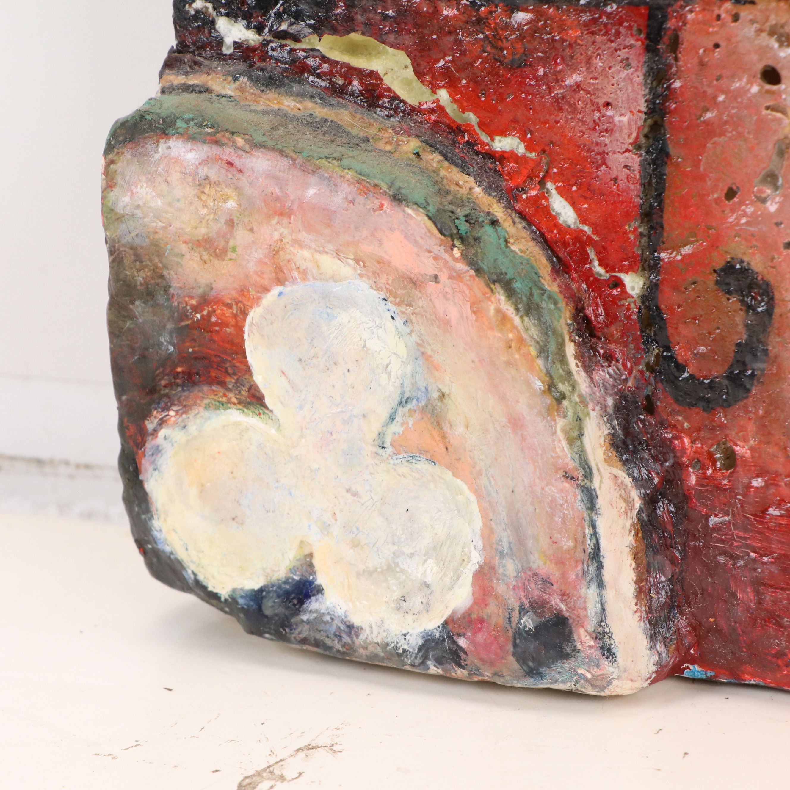 Nikolay Manuylov "Kuk" Non-Objective Mixed Media Painting, Late 20th Century