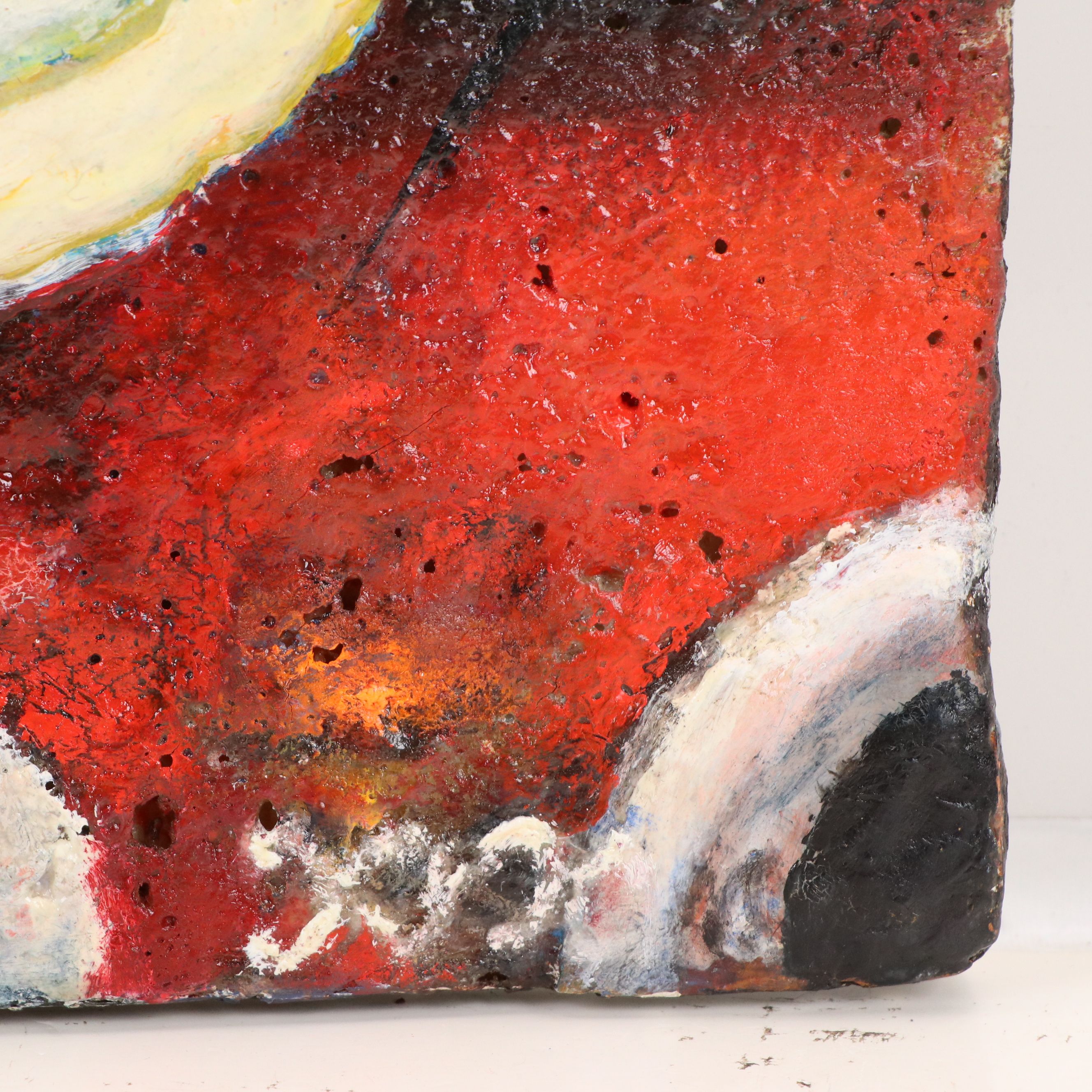 Nikolay Manuylov "Kuk" Non-Objective Mixed Media Painting, Late 20th Century