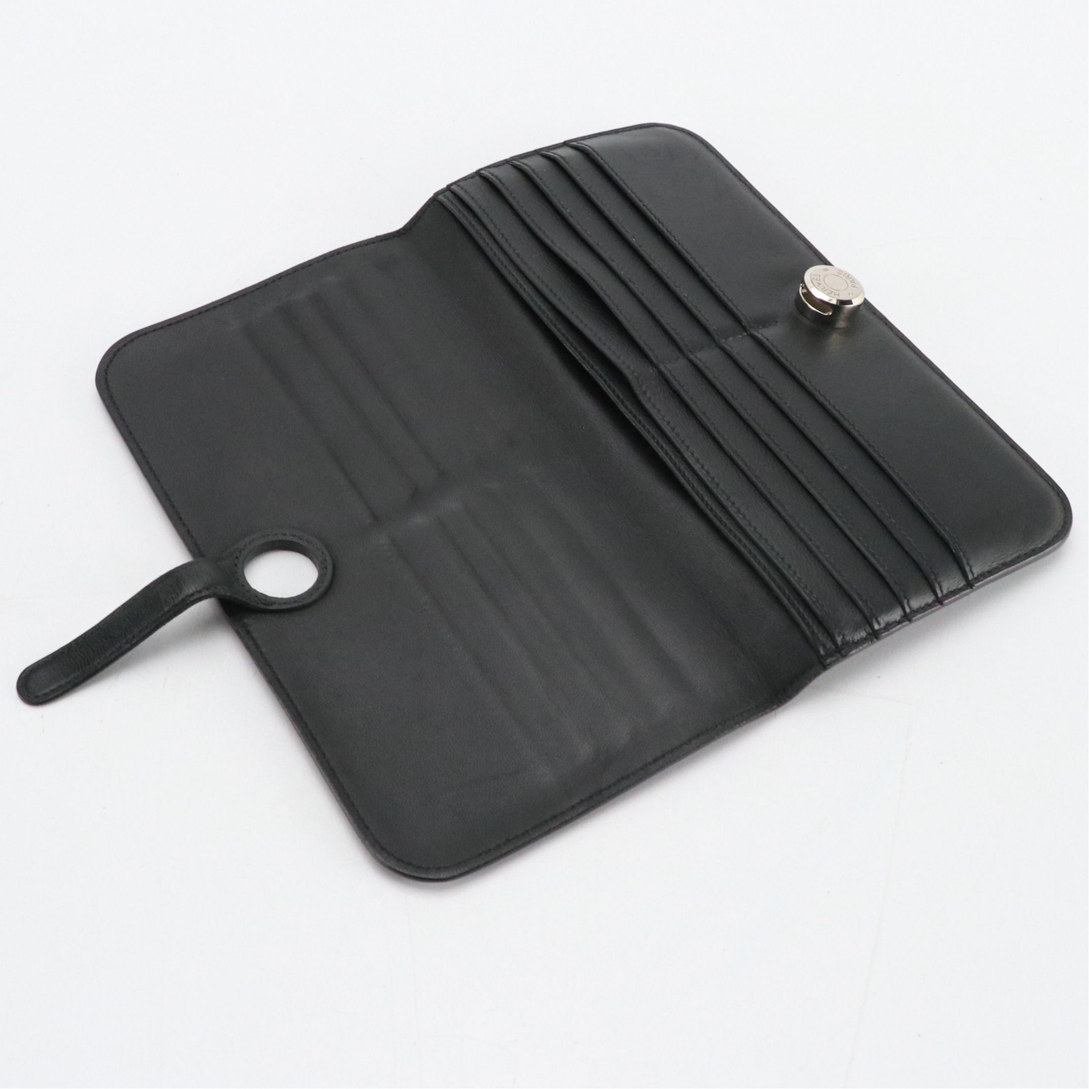 Hermès Dogon Recto Verso Wallet in Black Leather in Gift Box