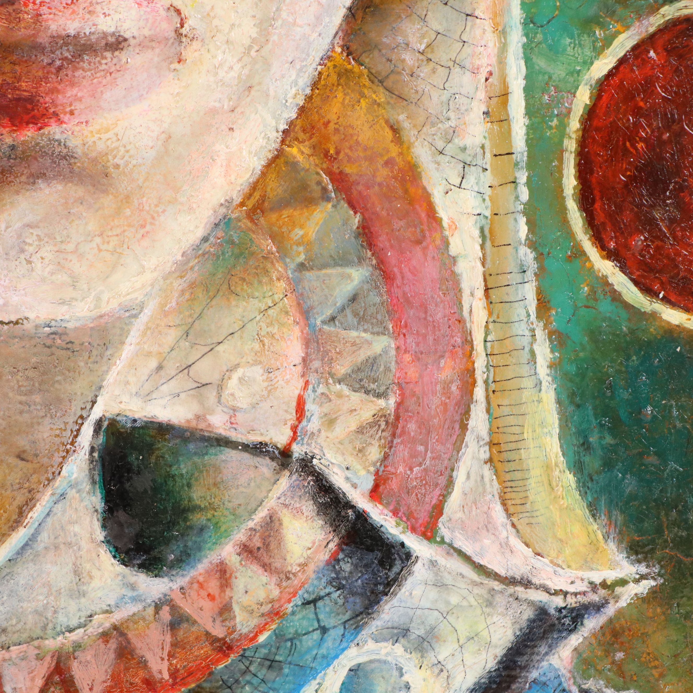 Nikolay Manuylov "Kuk" Surrealistic Oil Panting of Figure with Veil, 2012