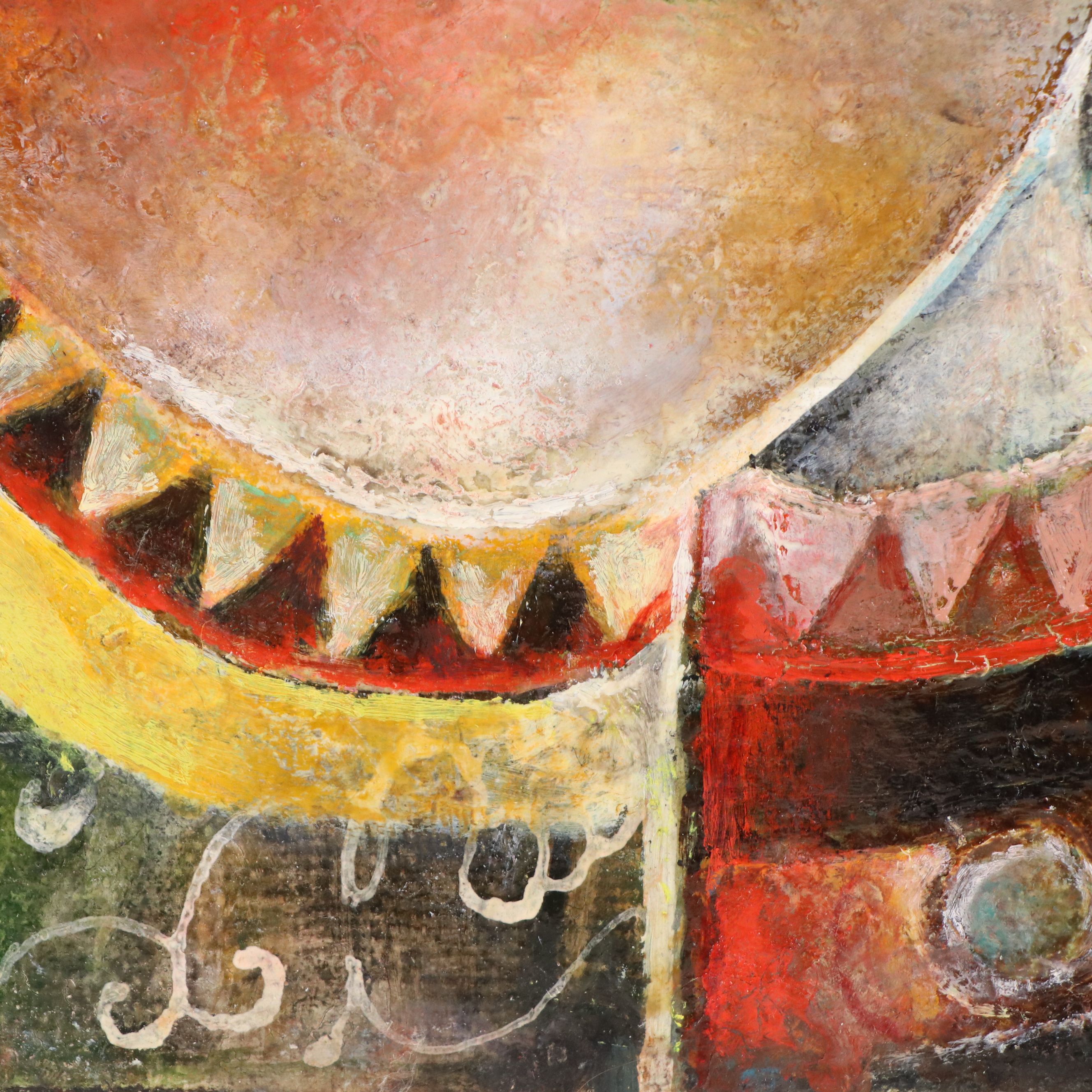 Nikolay Manuylov "Kuk" Surrealistic Oil Panting of Figure with Veil, 2012