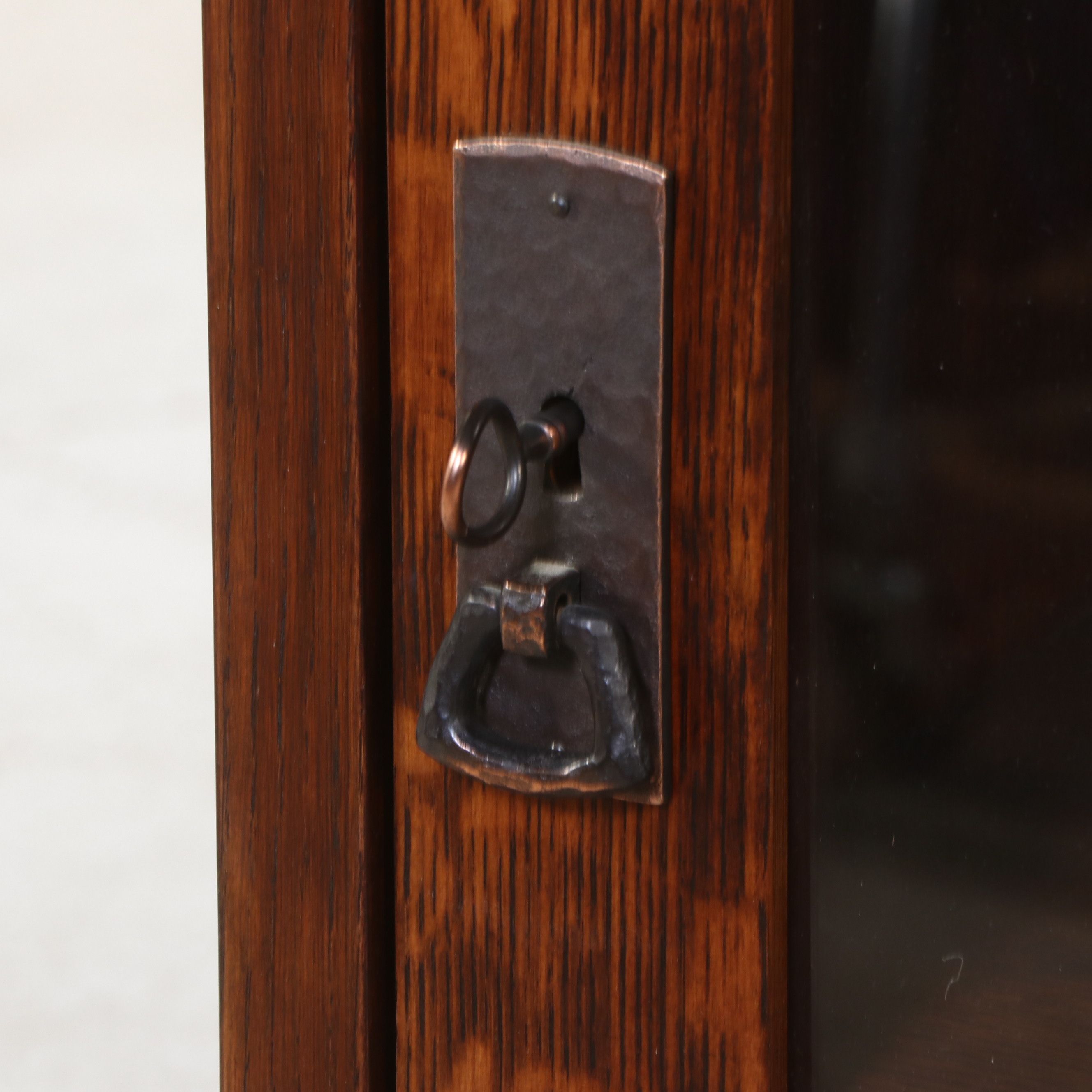 Stickley American Arts & Crafts Style Oak Glass Front Cabinet