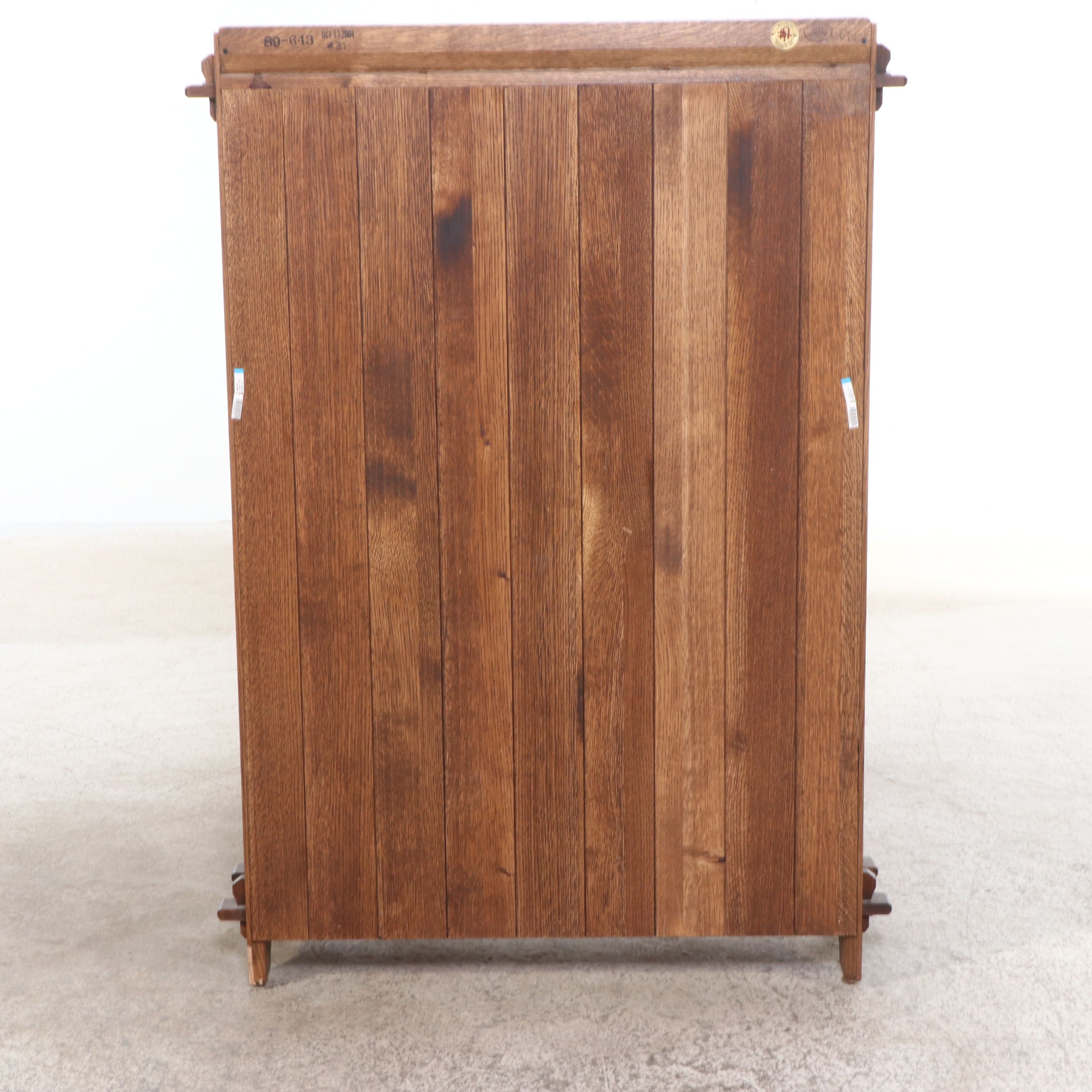 Stickley American Arts & Crafts Style Oak Glass Front Cabinet