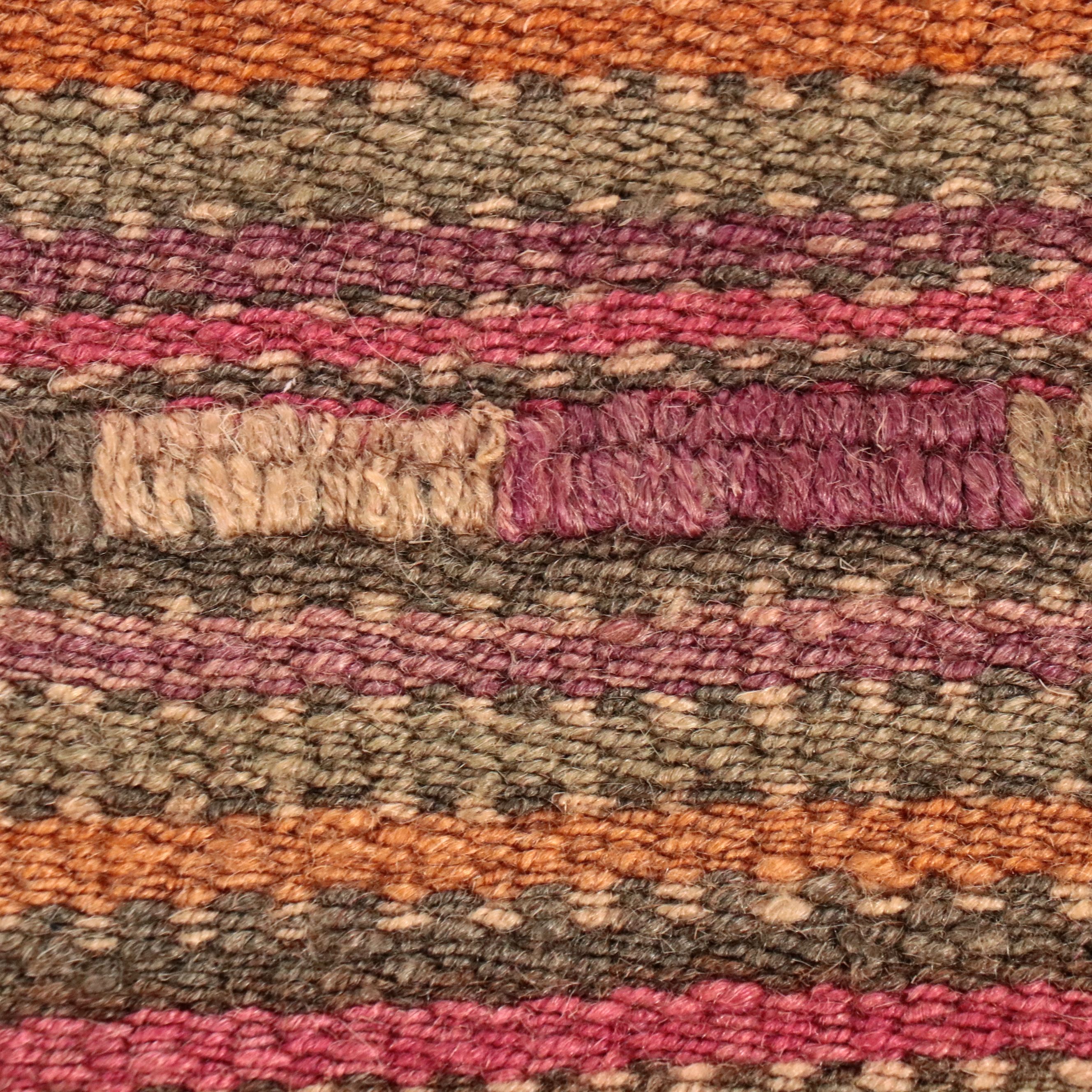 6'1 x 6'3 Handwoven Multicolor Square Area Rug