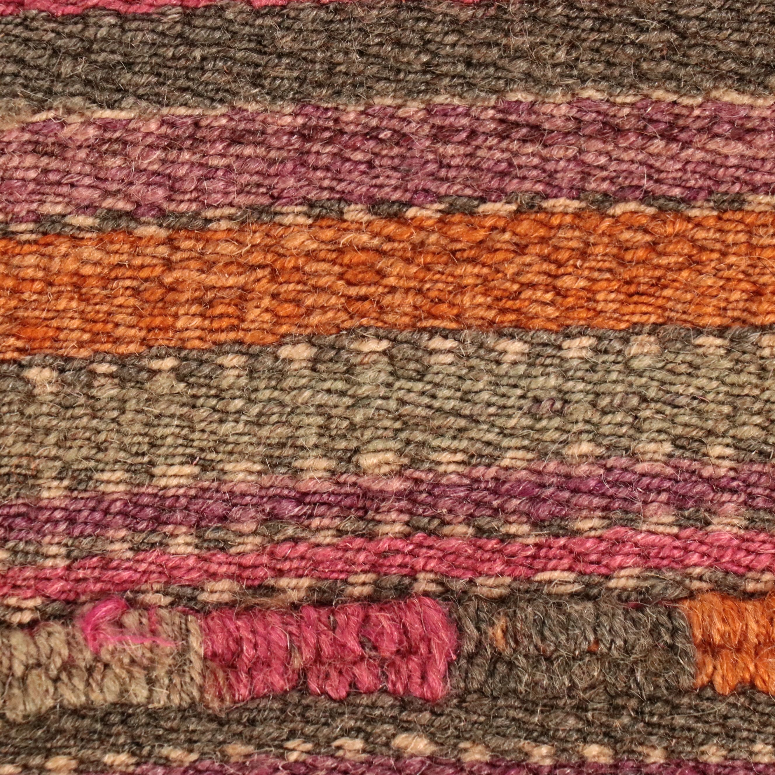 6'1 x 6'3 Handwoven Multicolor Square Area Rug