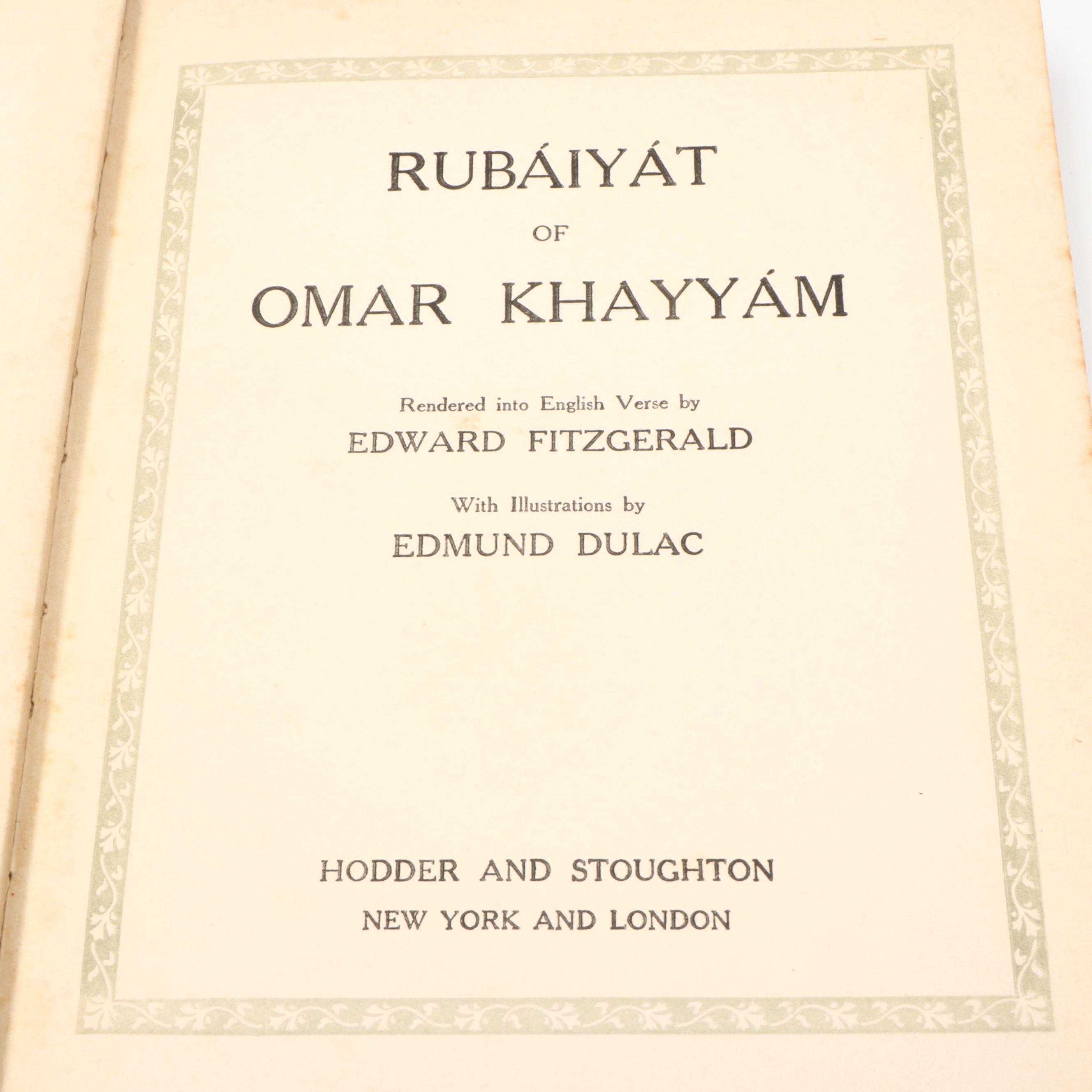 Edmund Dulac Illustrated "The Rubáiyát of Omar Khayyám," Early 20th Century