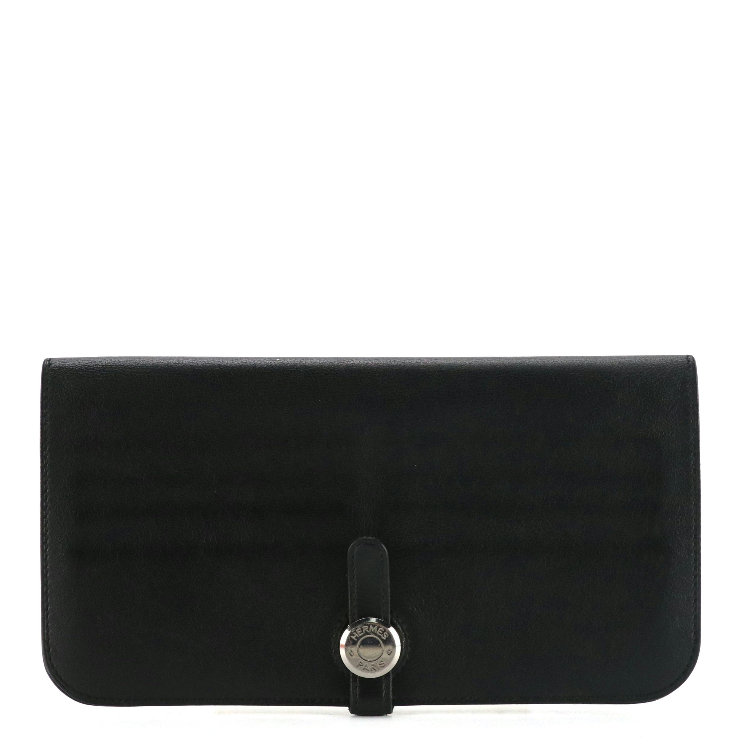Hermès Dogon Recto Verso Wallet in Black Leather in Gift Box