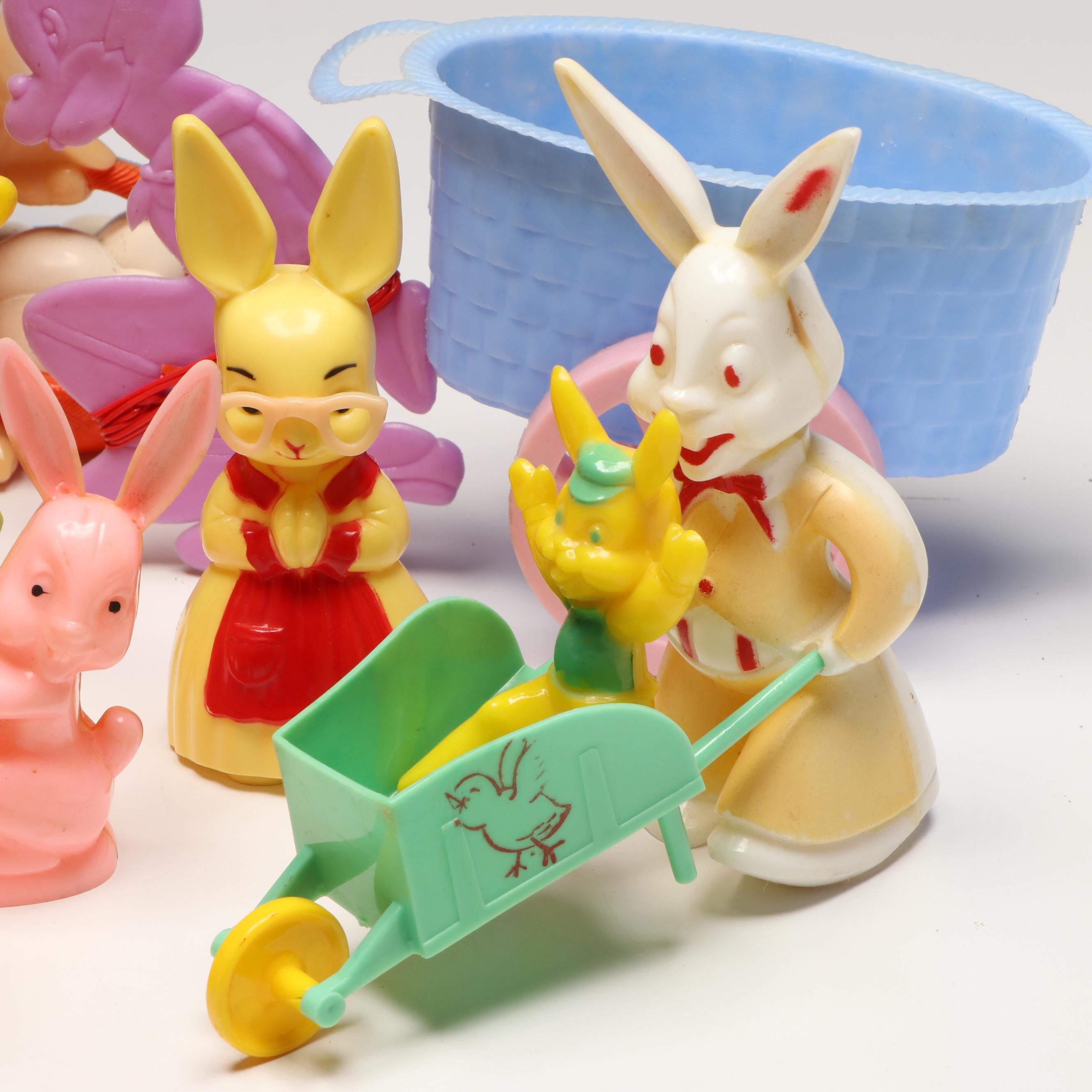 Knickerbocker and Rosbro Plastic Easter Piggy Bank, Candy Holders and More