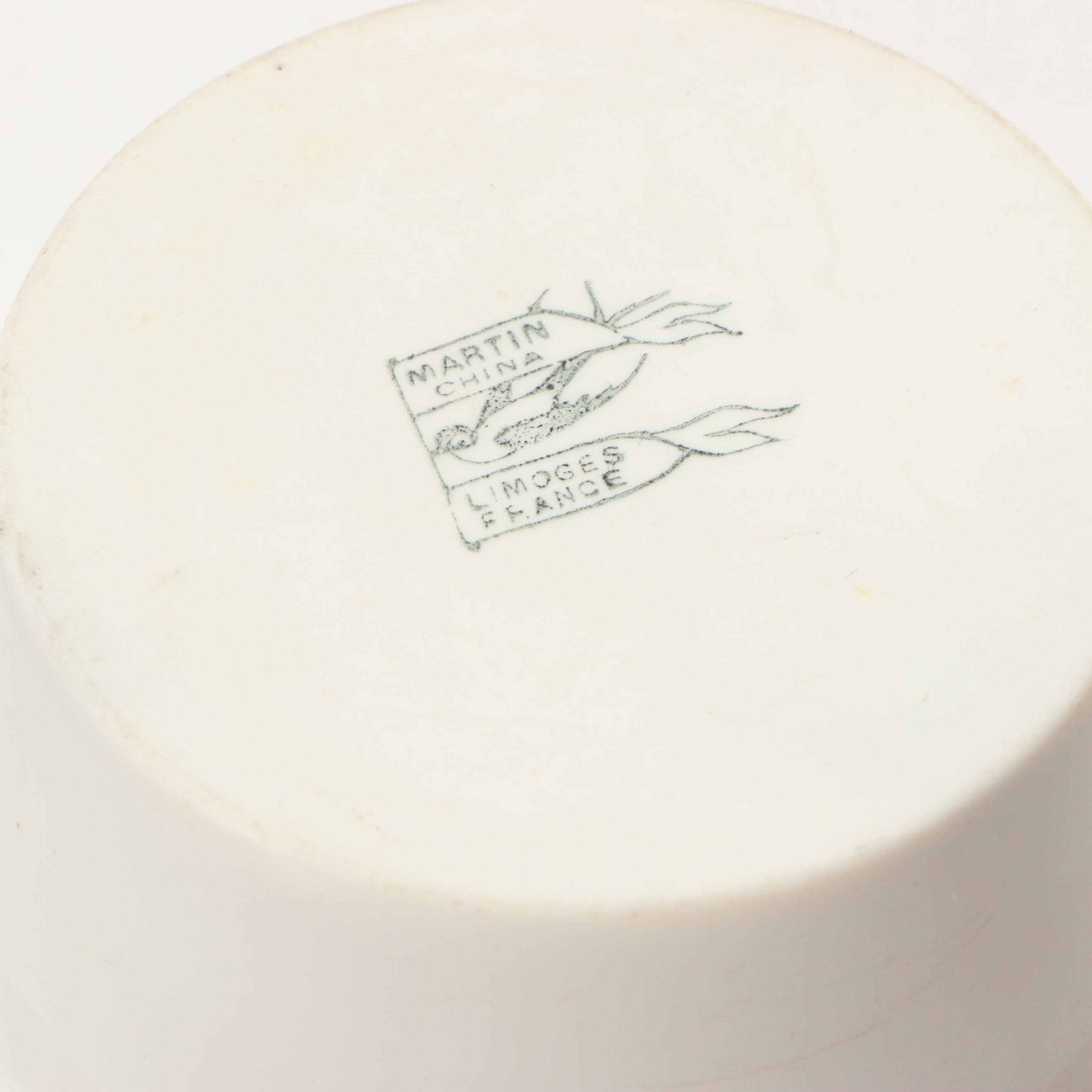 Japanese Hand-Painted Vase and Other Gilt Porcelain Tableware