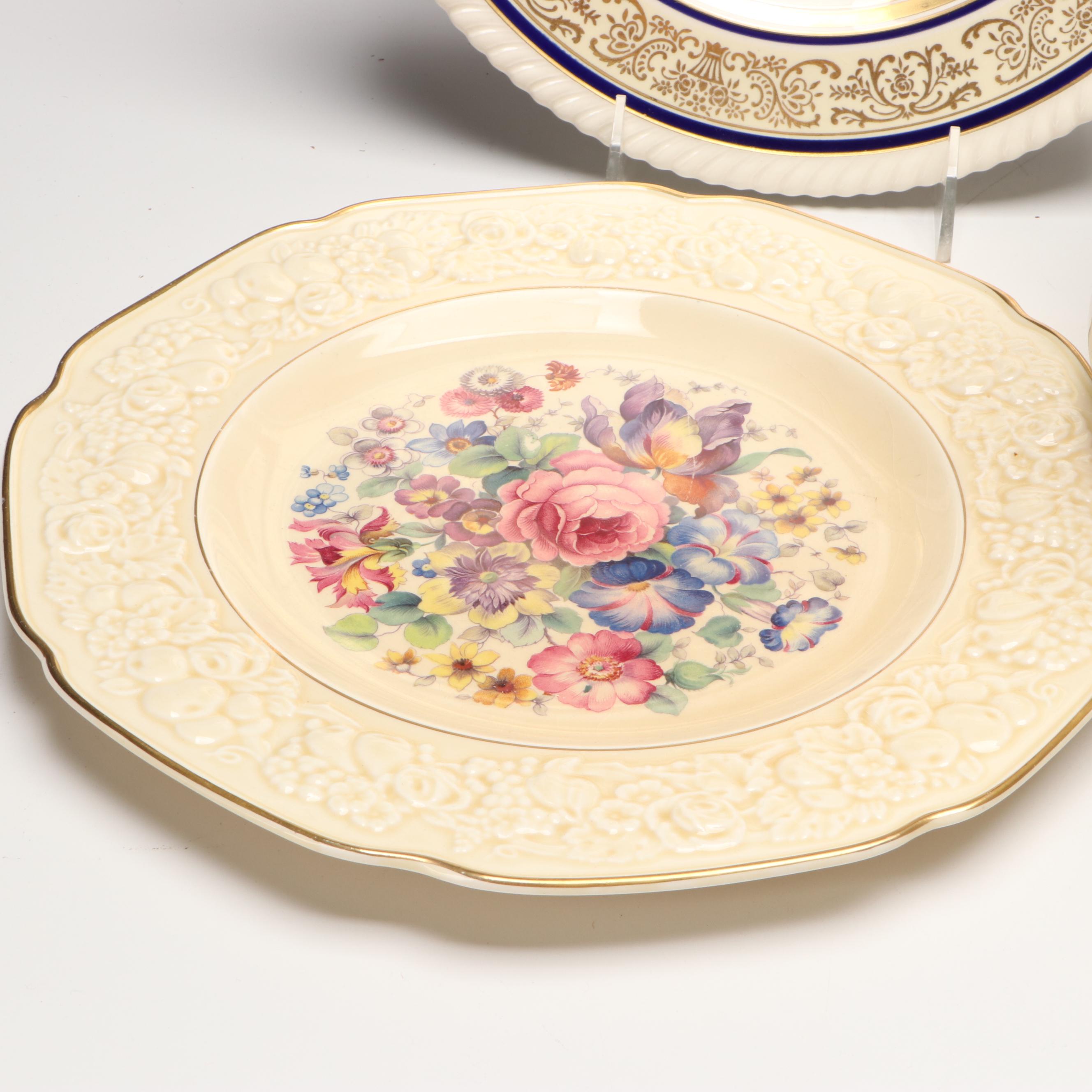 Japanese Hand-Painted Vase and Other Gilt Porcelain Tableware