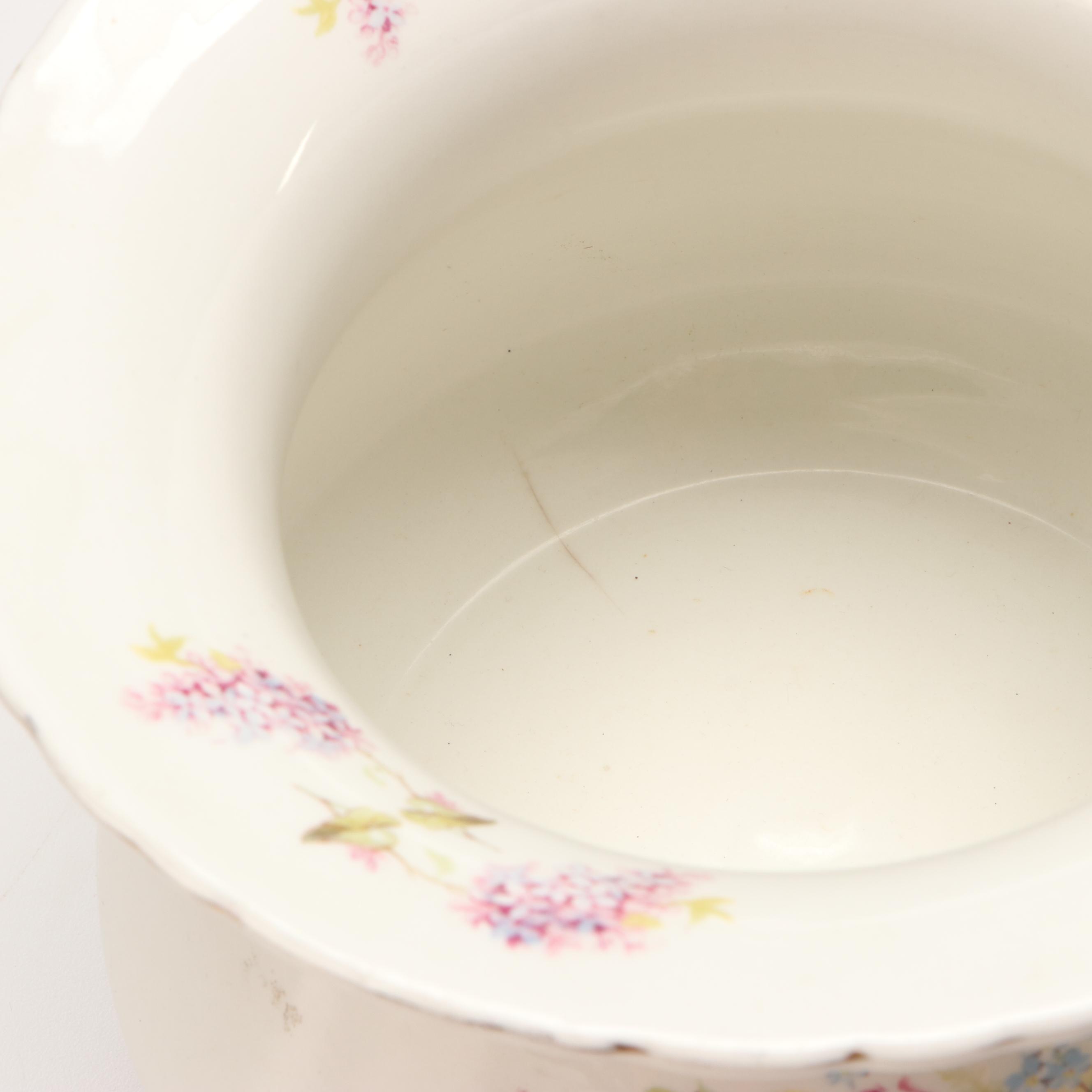 Japanese Hand-Painted Vase and Other Gilt Porcelain Tableware