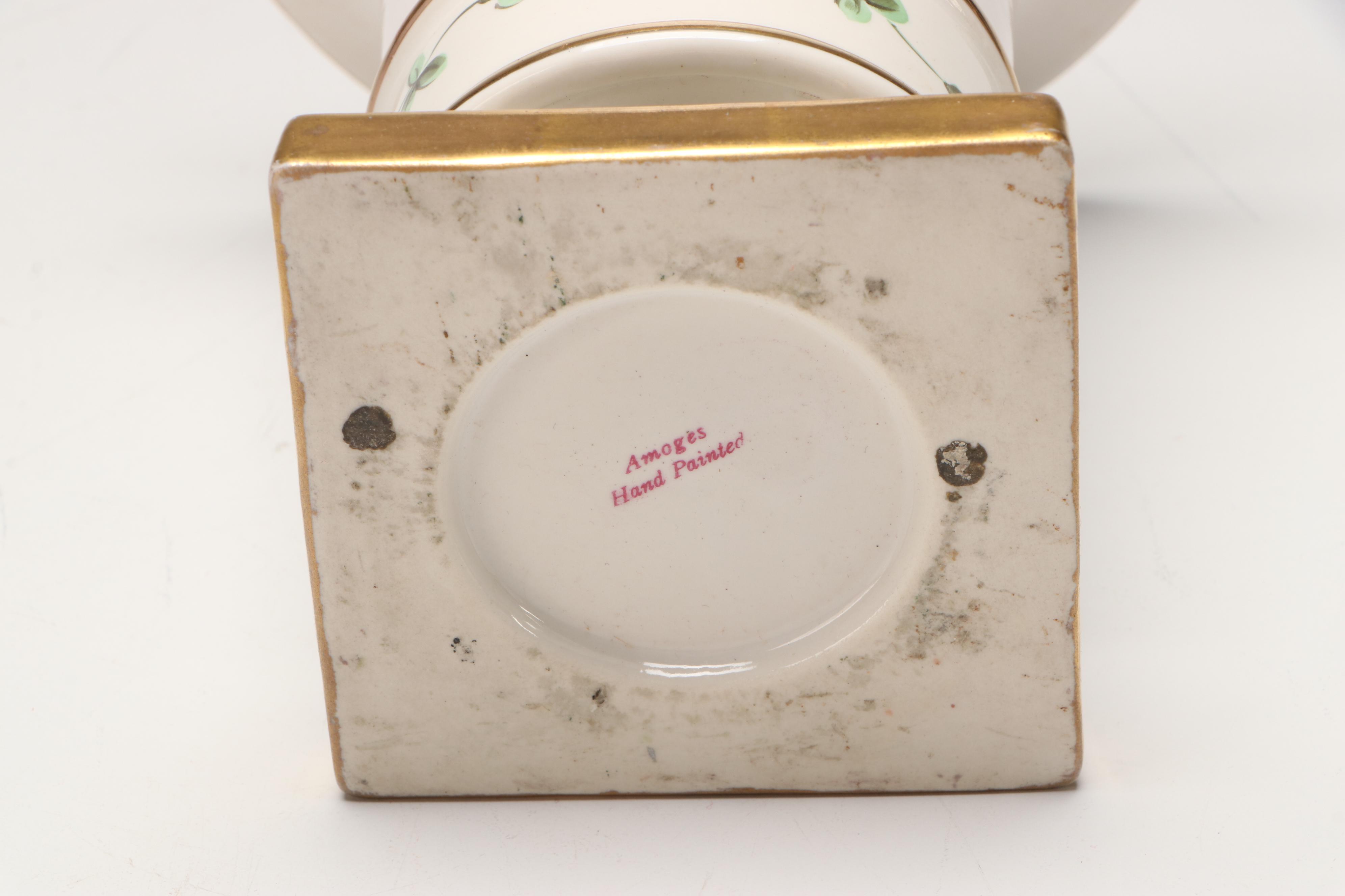 Japanese Hand-Painted Vase and Other Gilt Porcelain Tableware