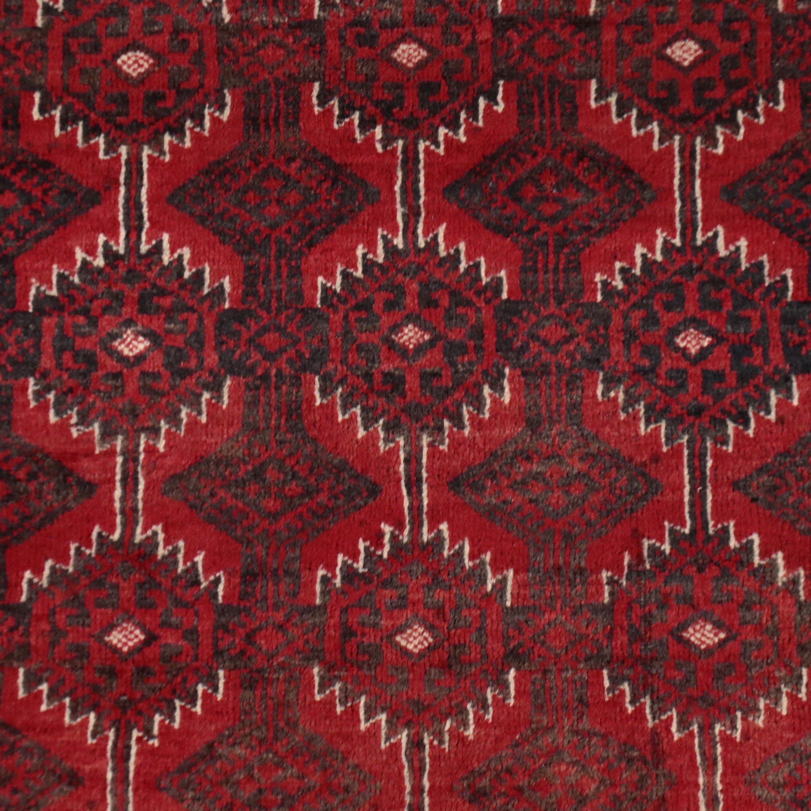 3'5 x 6'8 Hand-Knotted Afghan Baluch Area Rug