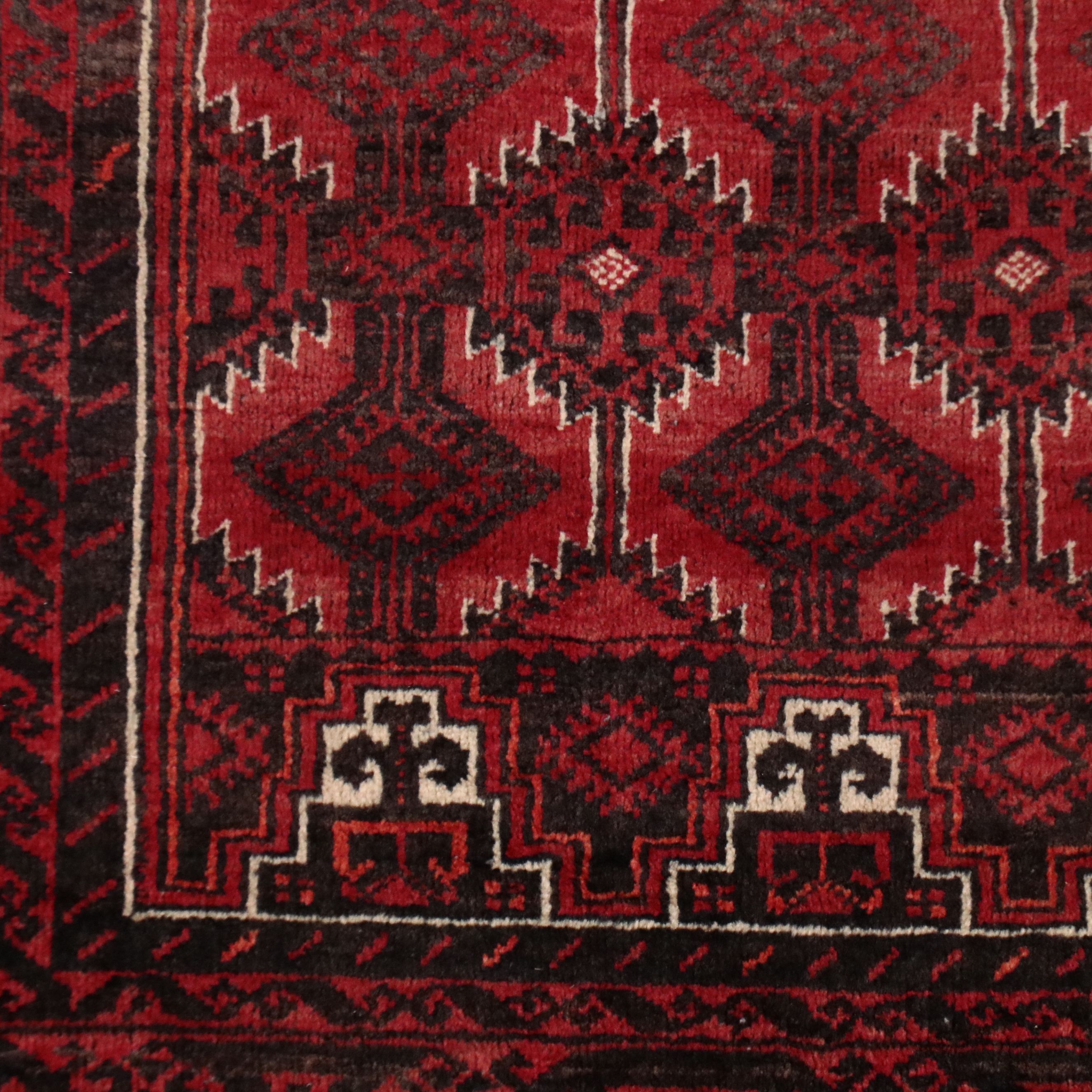 3'5 x 6'8 Hand-Knotted Afghan Baluch Area Rug