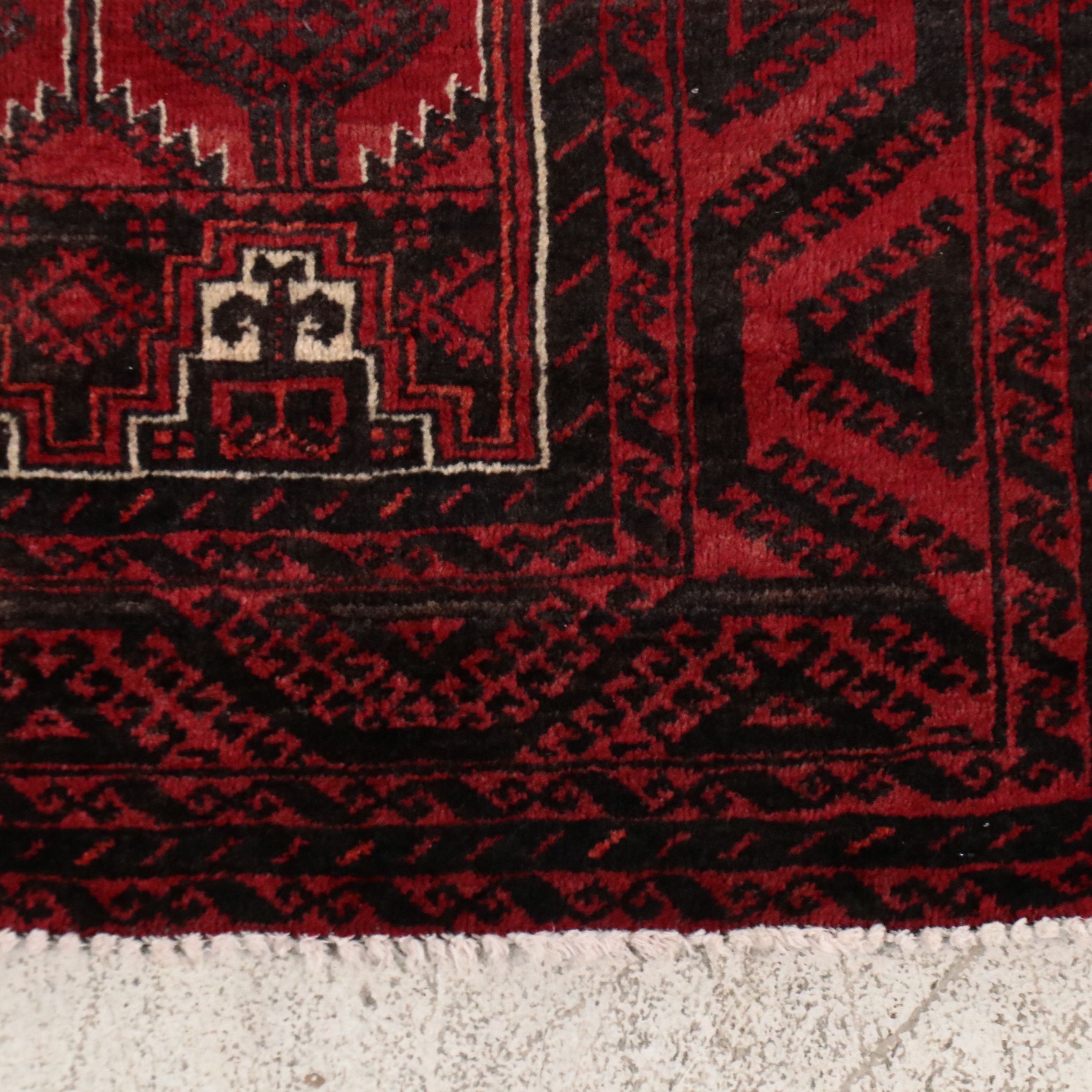 3'5 x 6'8 Hand-Knotted Afghan Baluch Area Rug