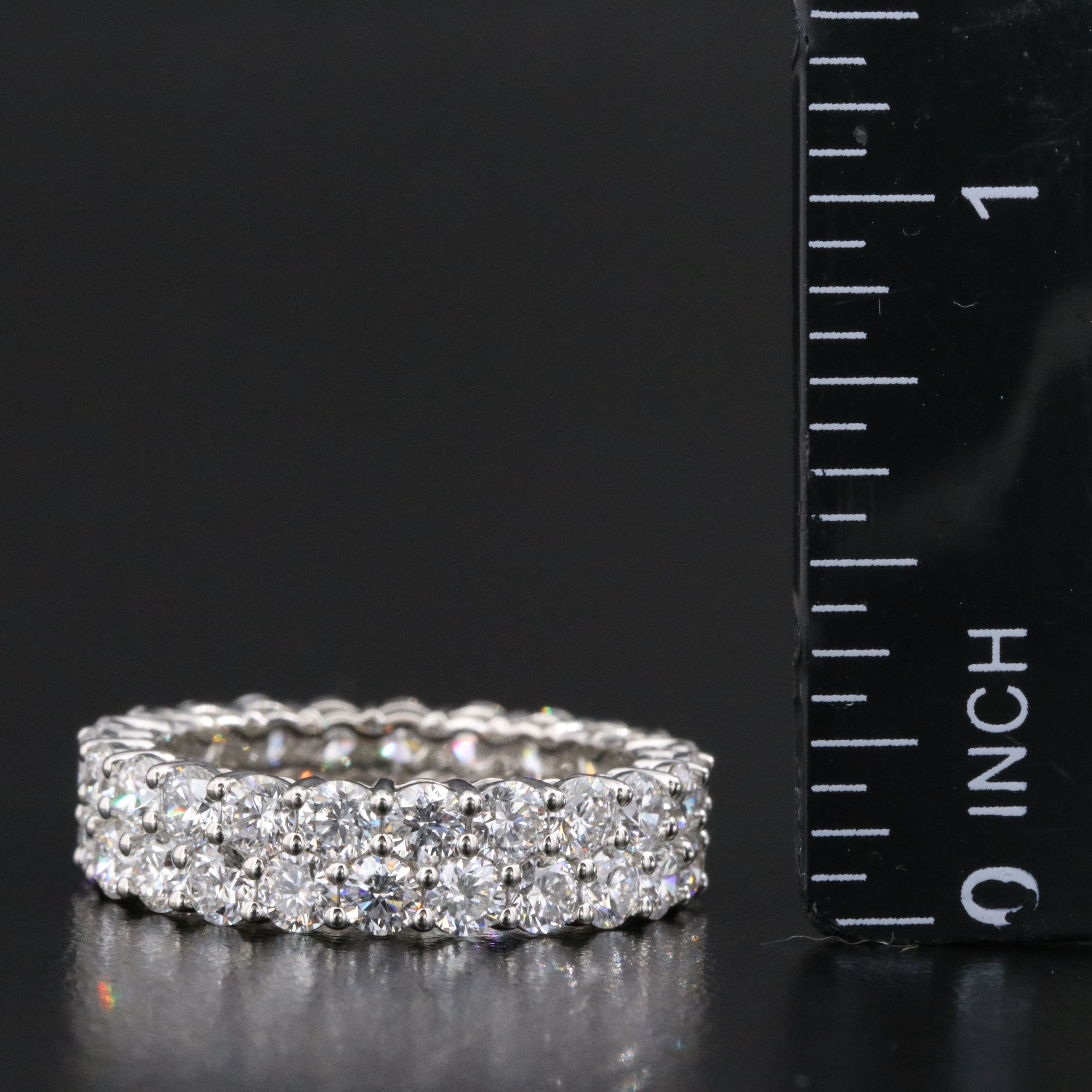 Platinum 4.46 CTW Lab Grown Diamond Eternity Band