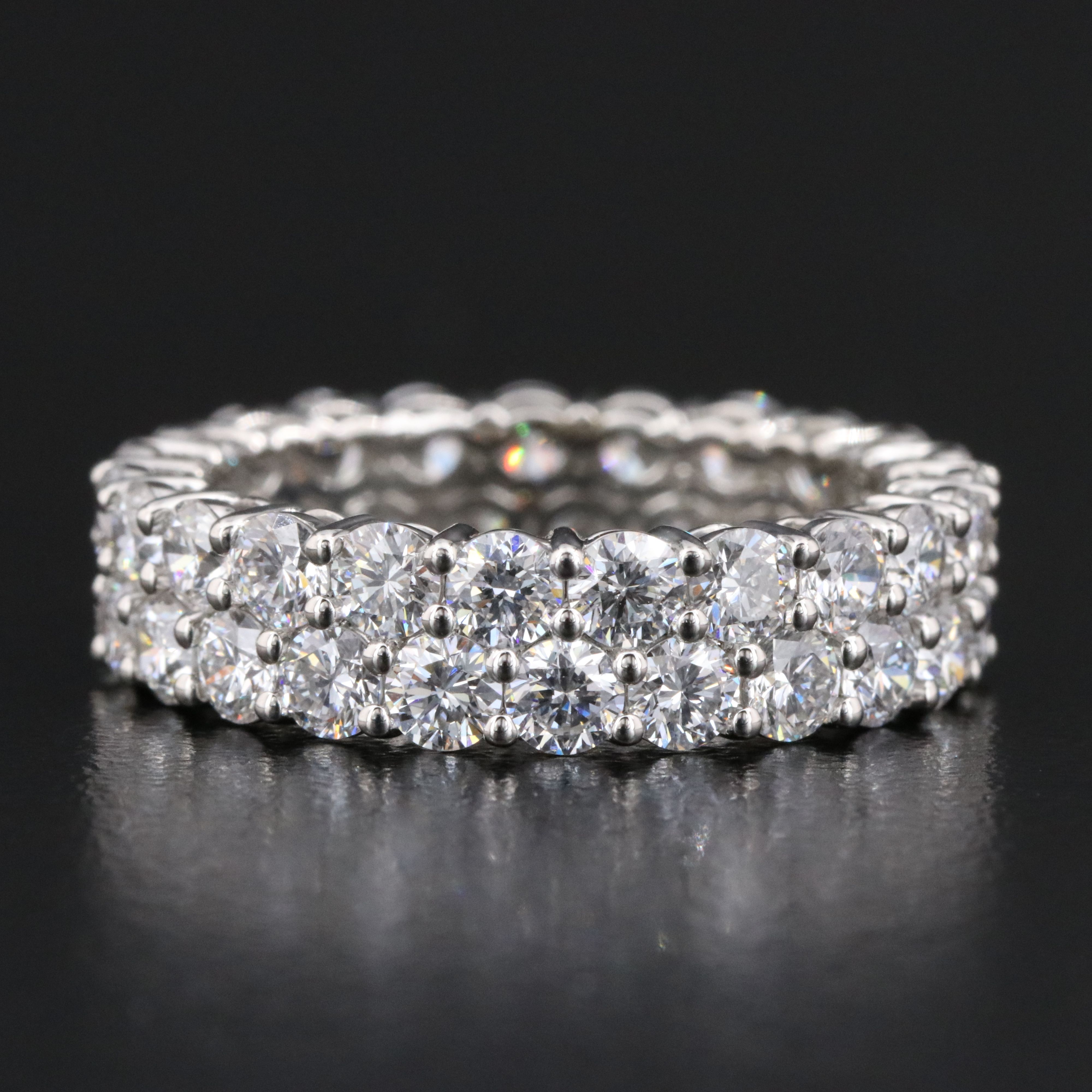 Platinum 4.46 CTW Lab Grown Diamond Eternity Band