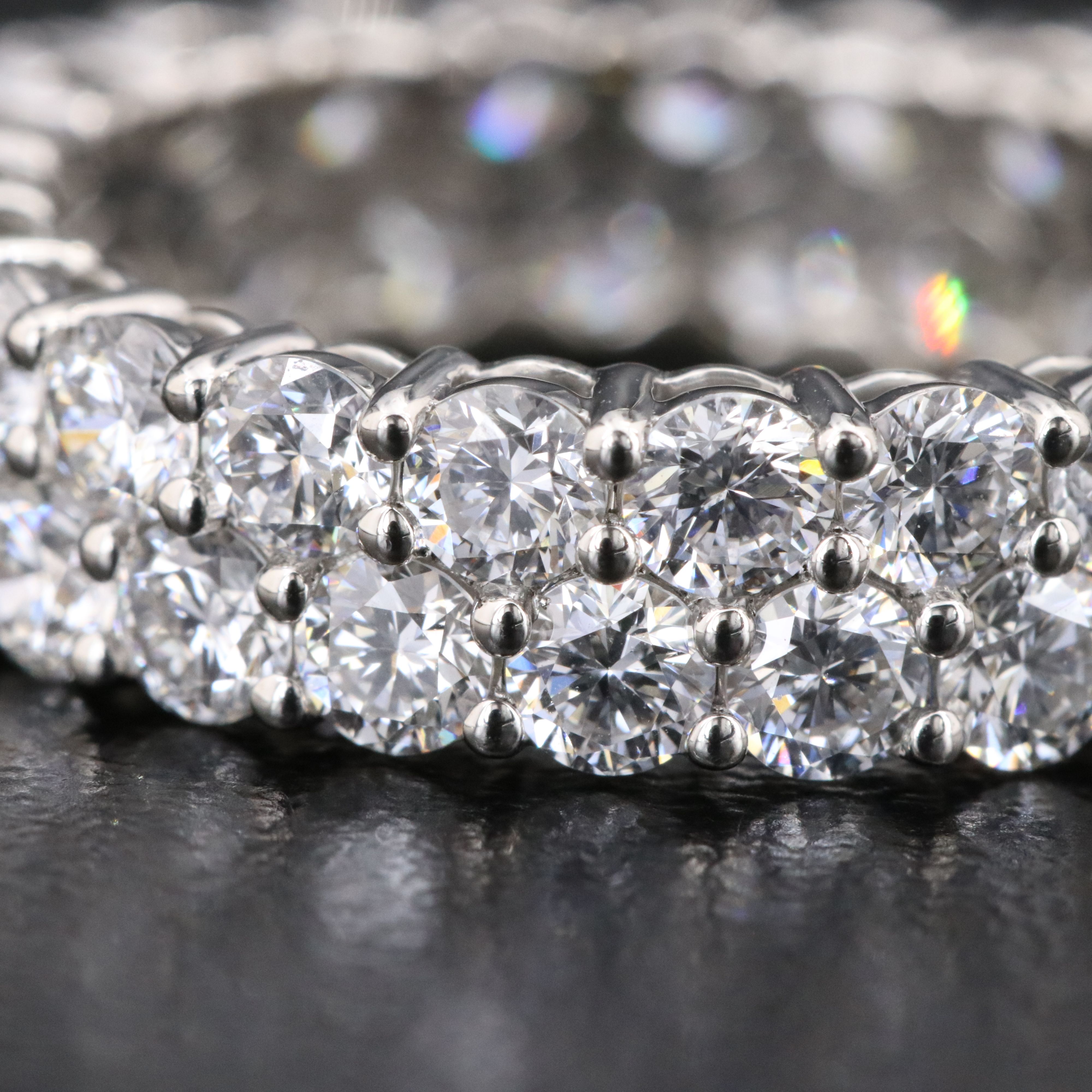 Platinum 4.46 CTW Lab Grown Diamond Eternity Band