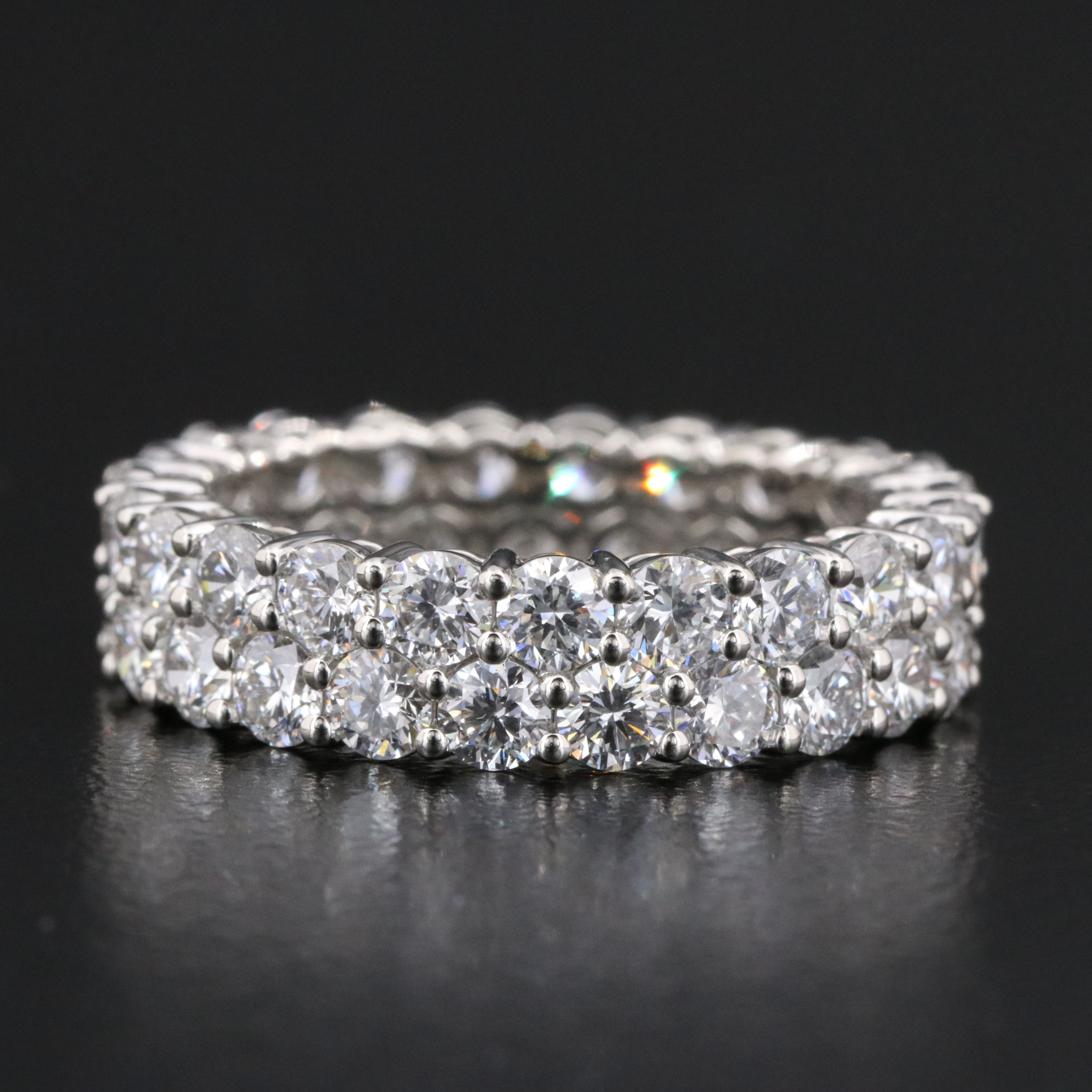 Platinum 4.46 CTW Lab Grown Diamond Eternity Band
